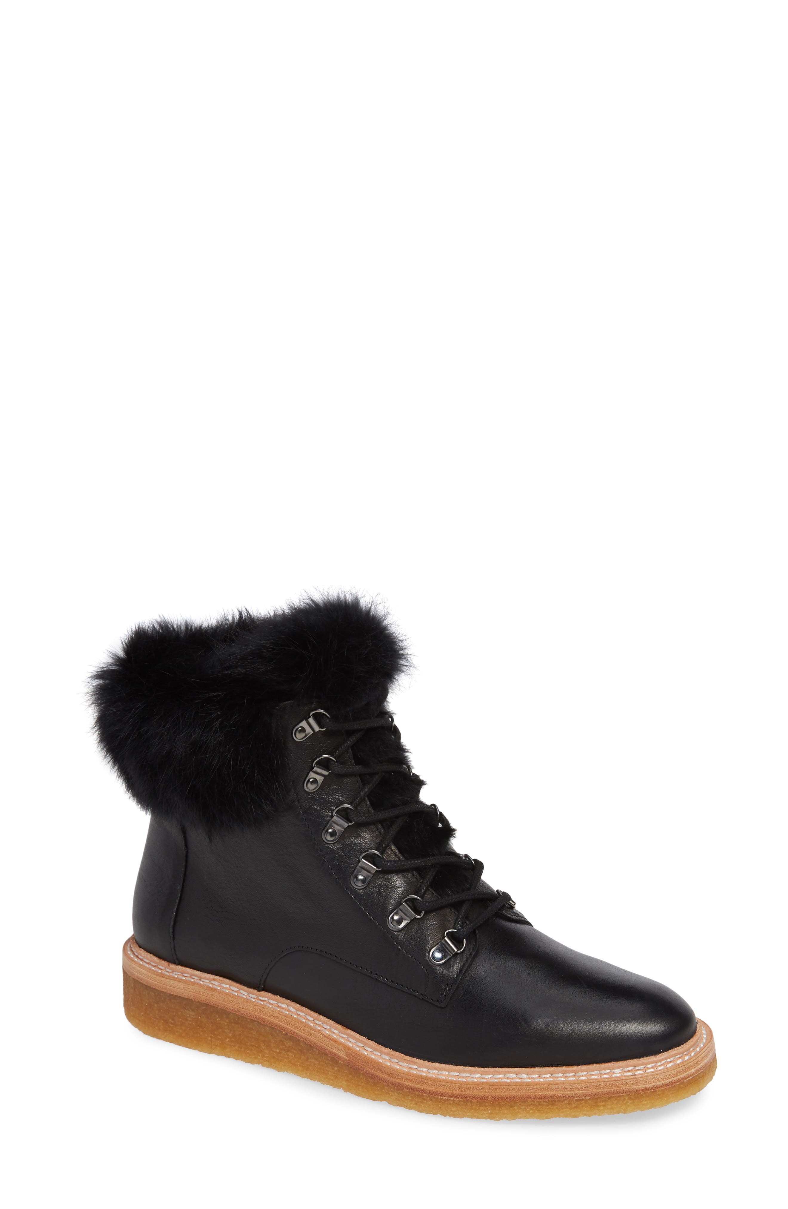 Botkier Winter Genuine Rabbit Fur Trim Boot