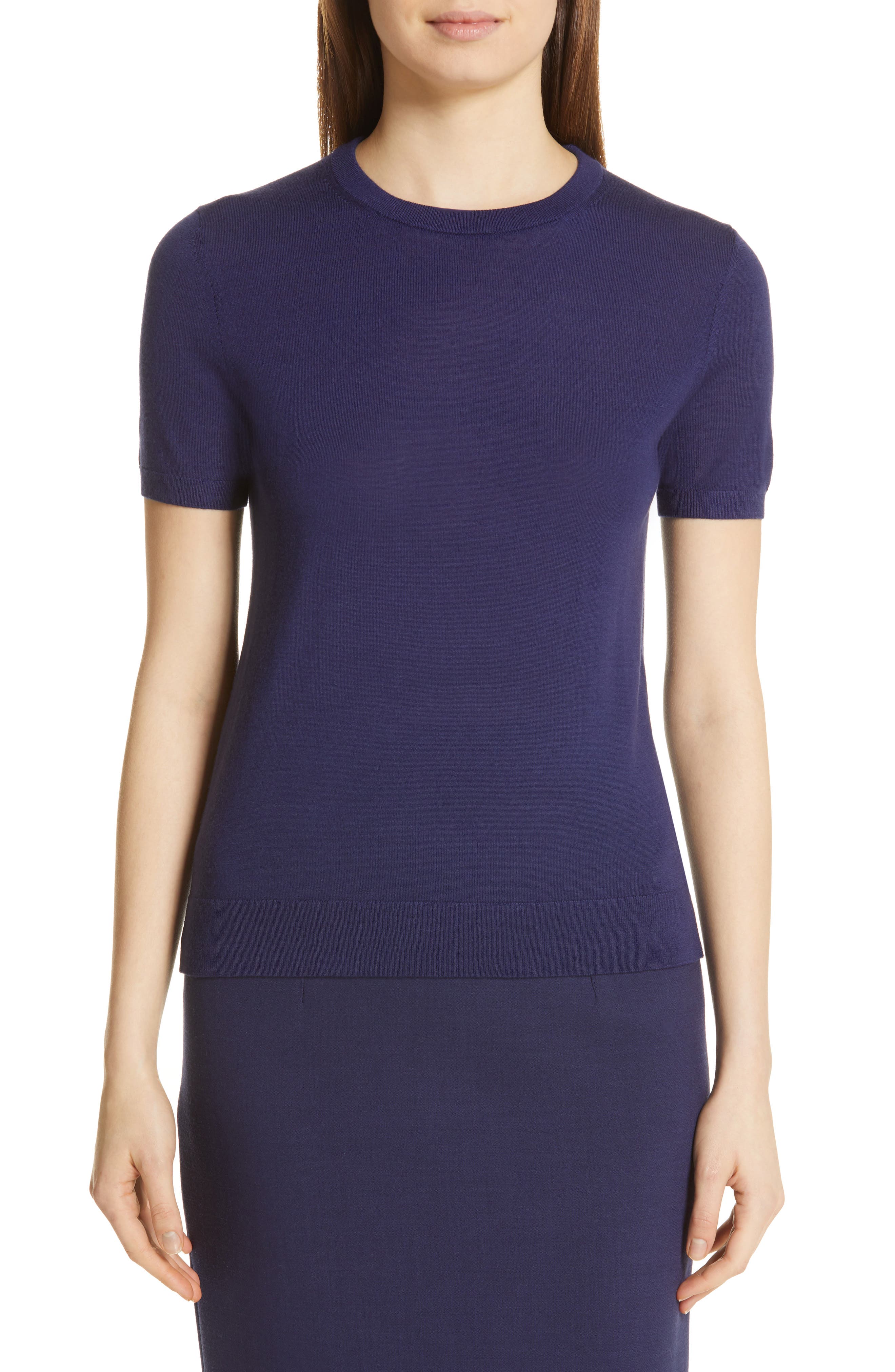 Boss Falyssa Merino Wool Knit Sweater, Blue
