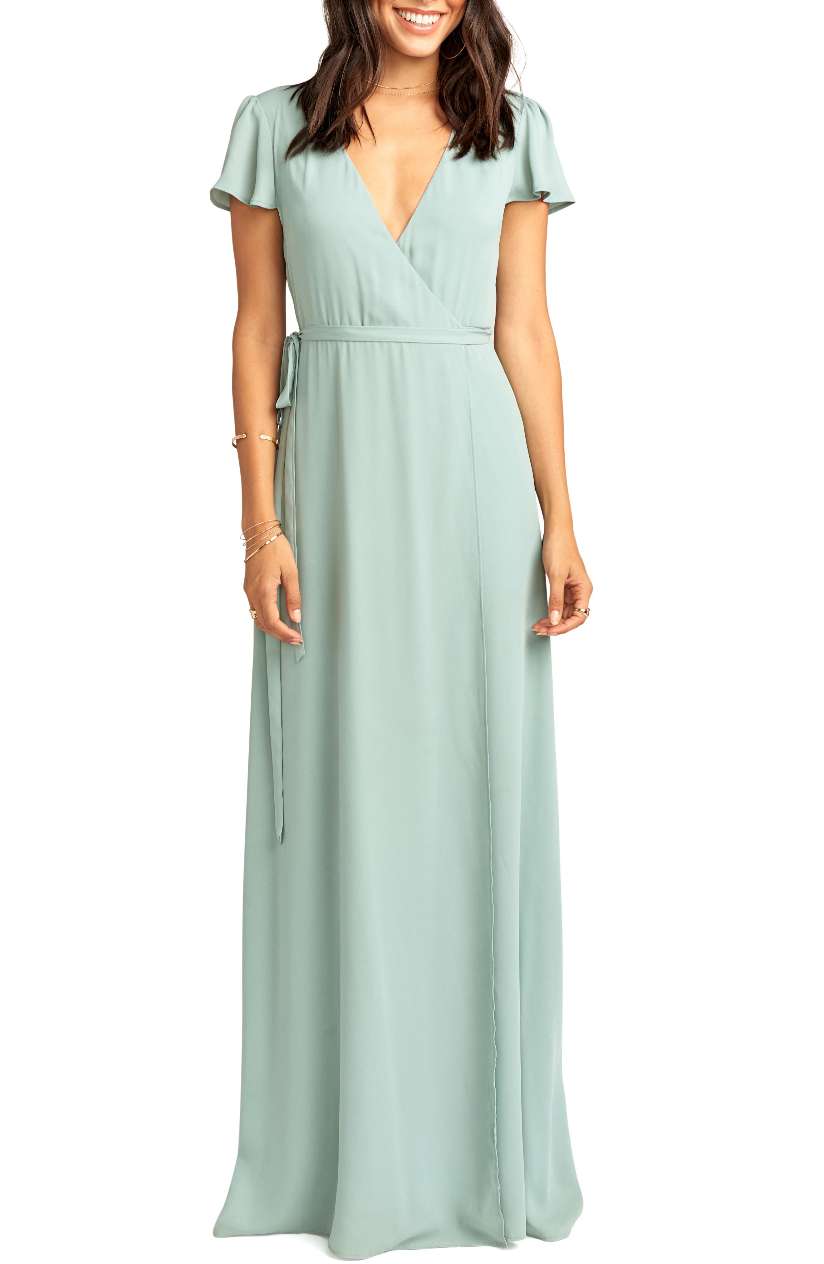 Show Me Your Mumu Noelle Wrap Dress, Green