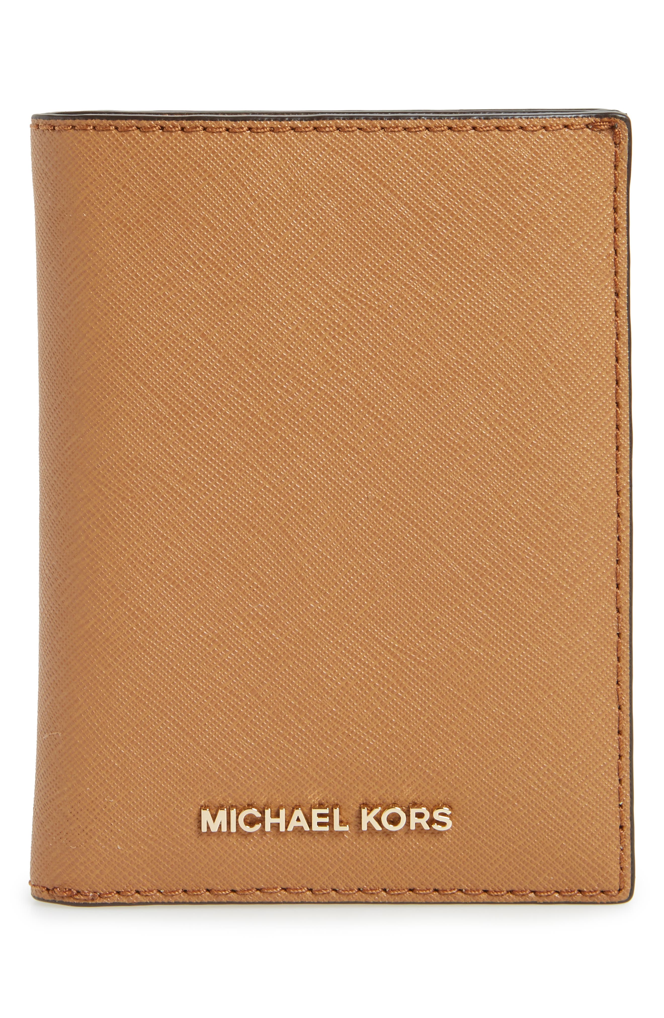MICHAEL Michael Kors 'Jet Set' Leather Passport Wallet Nordstrom