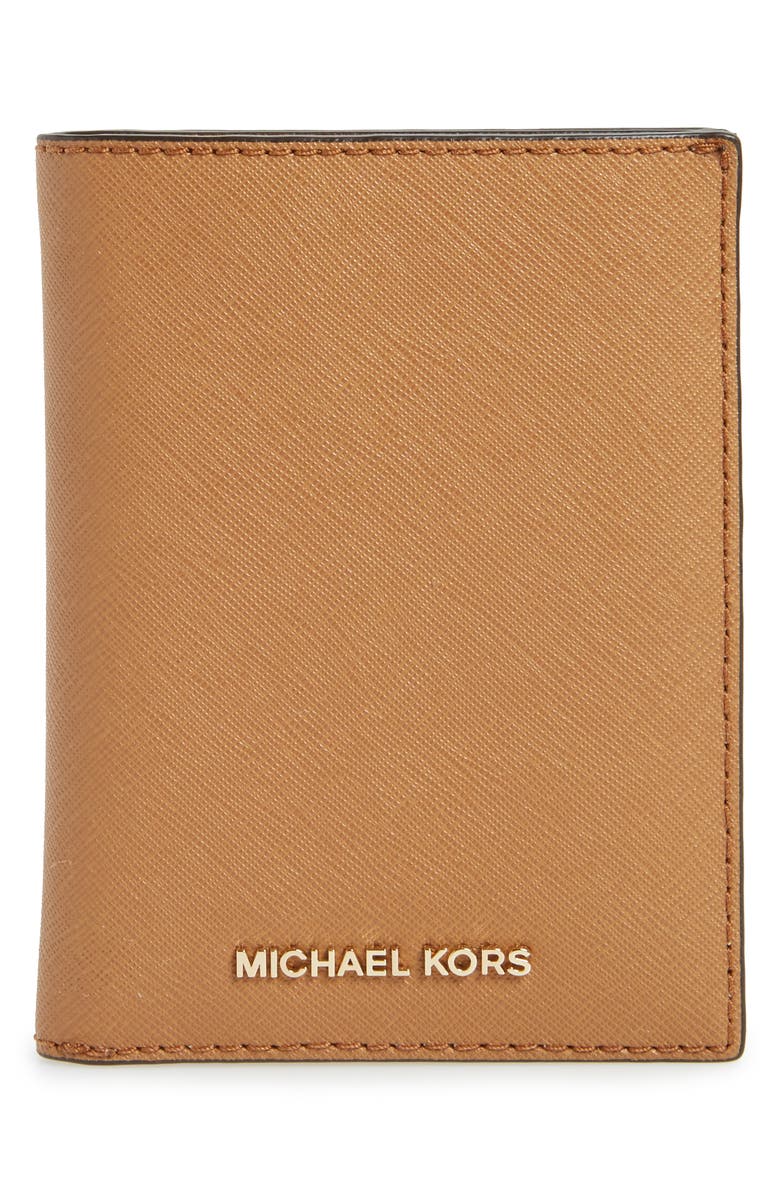 MICHAEL Michael Kors 'Jet Set' Leather Passport Wallet | Nordstrom