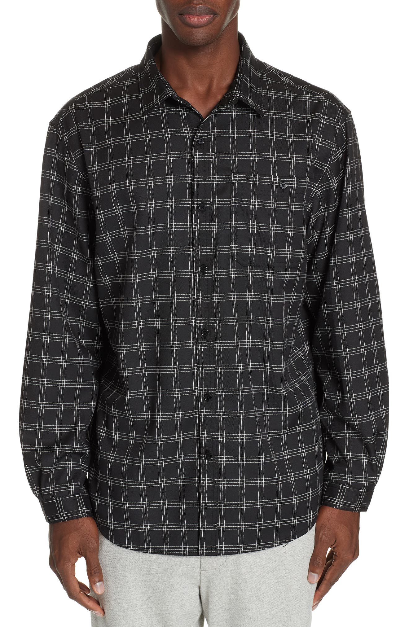 Stampd Core Flannel Shirt, Black