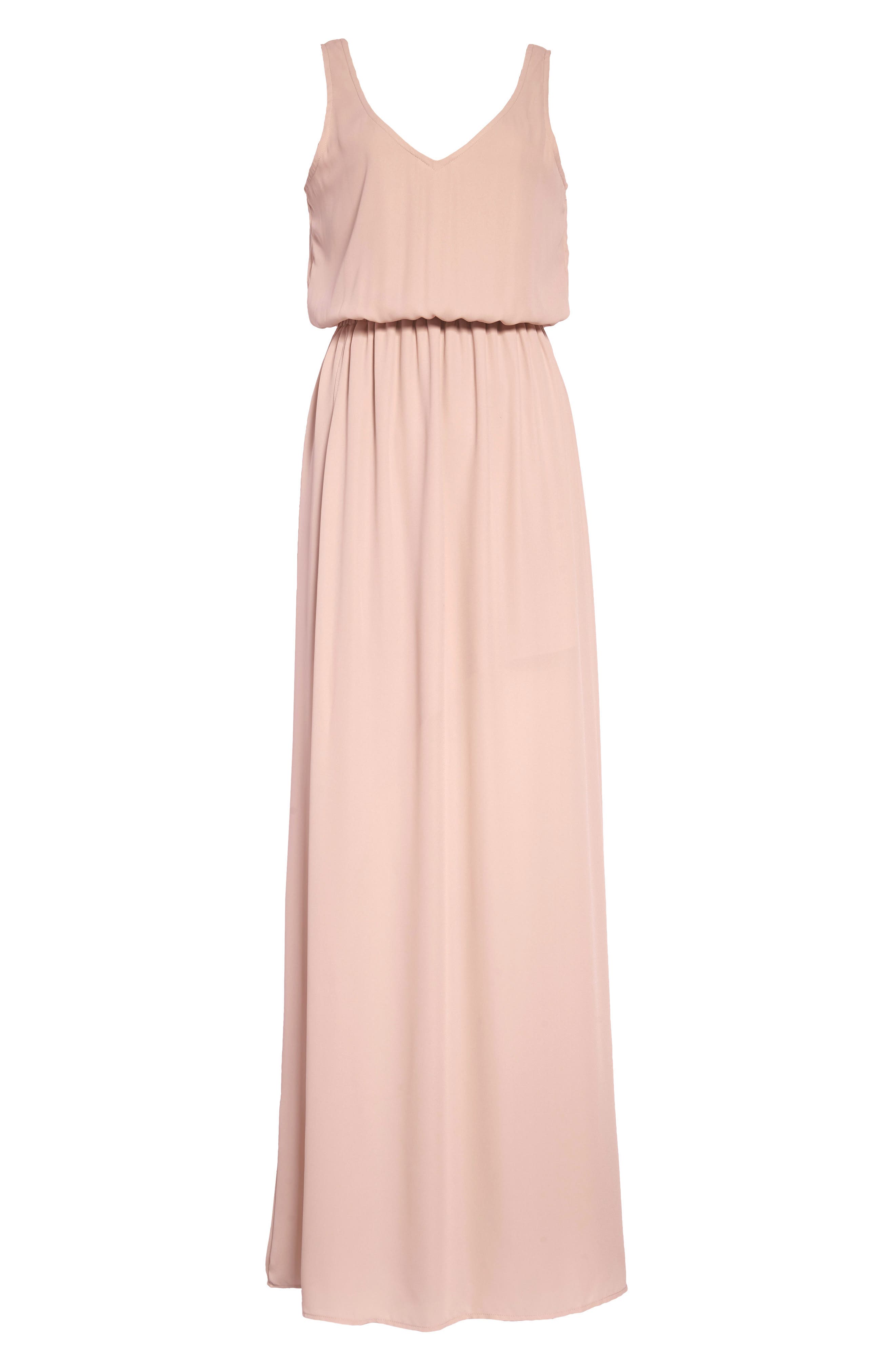 Show Me Your Mumu Kendall Soft V-Back A-Line Gown, Pink