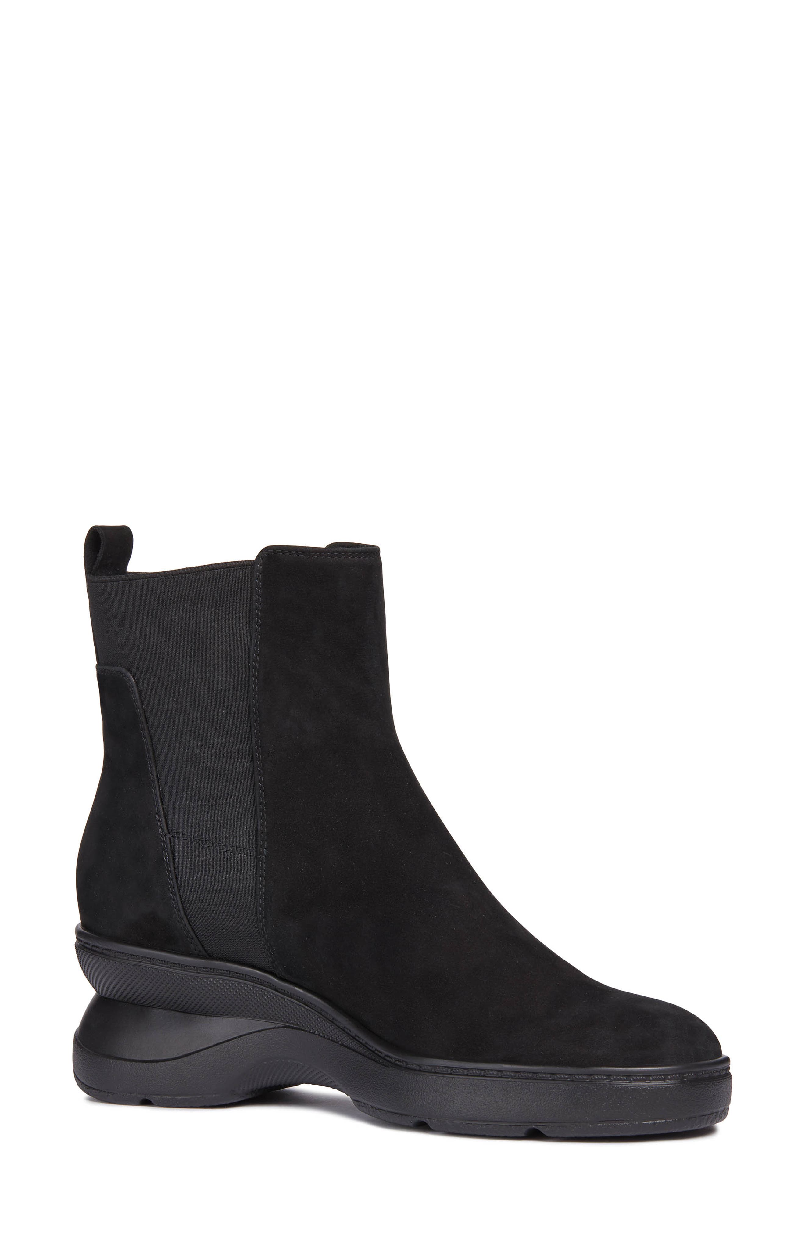 Geox Ascythia Wedge Bootie, Black