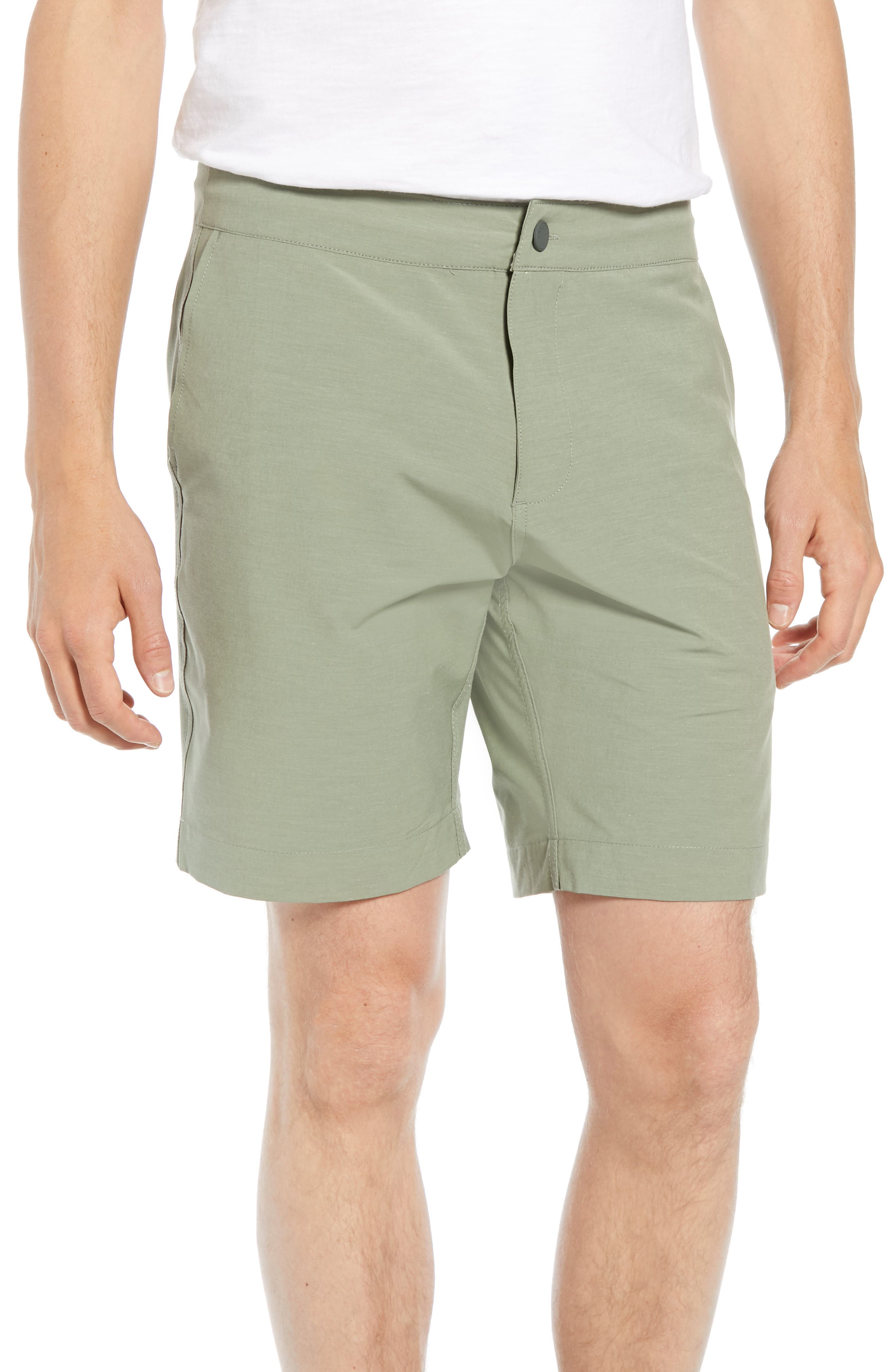 Faherty All Day Flat Front Shorts, Green