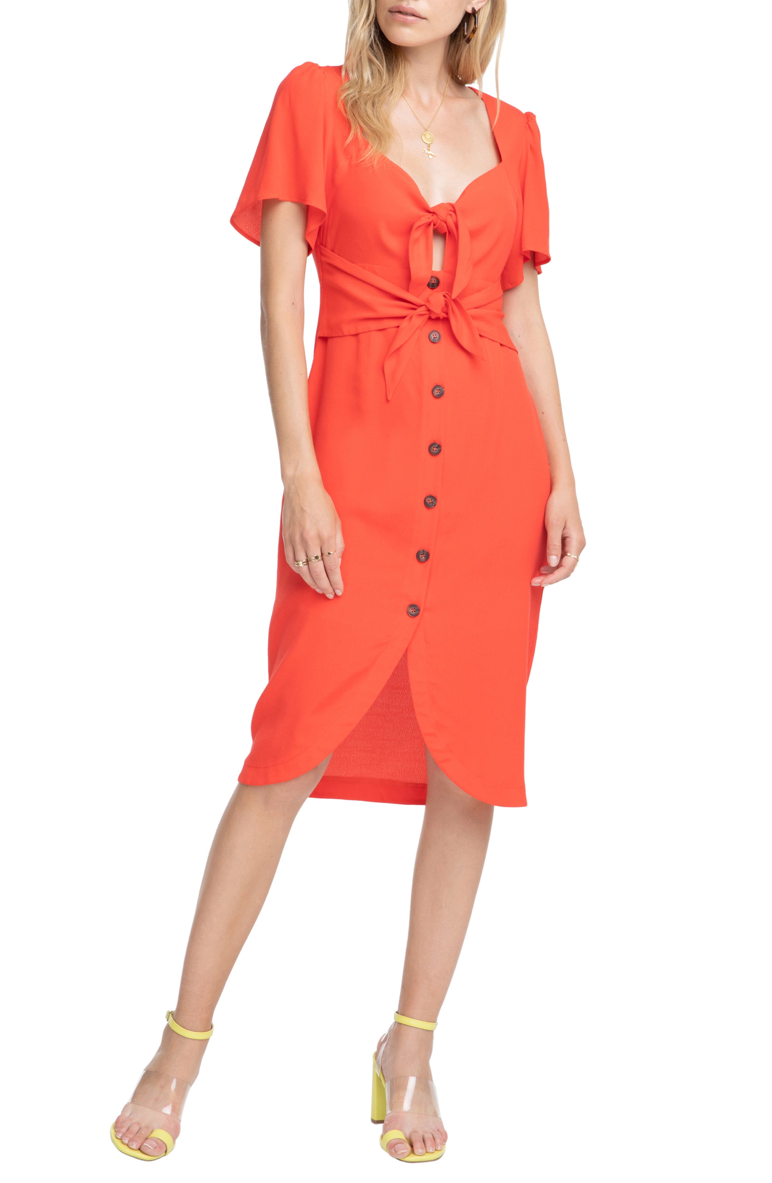 Astr The Label Cole Dress, Red