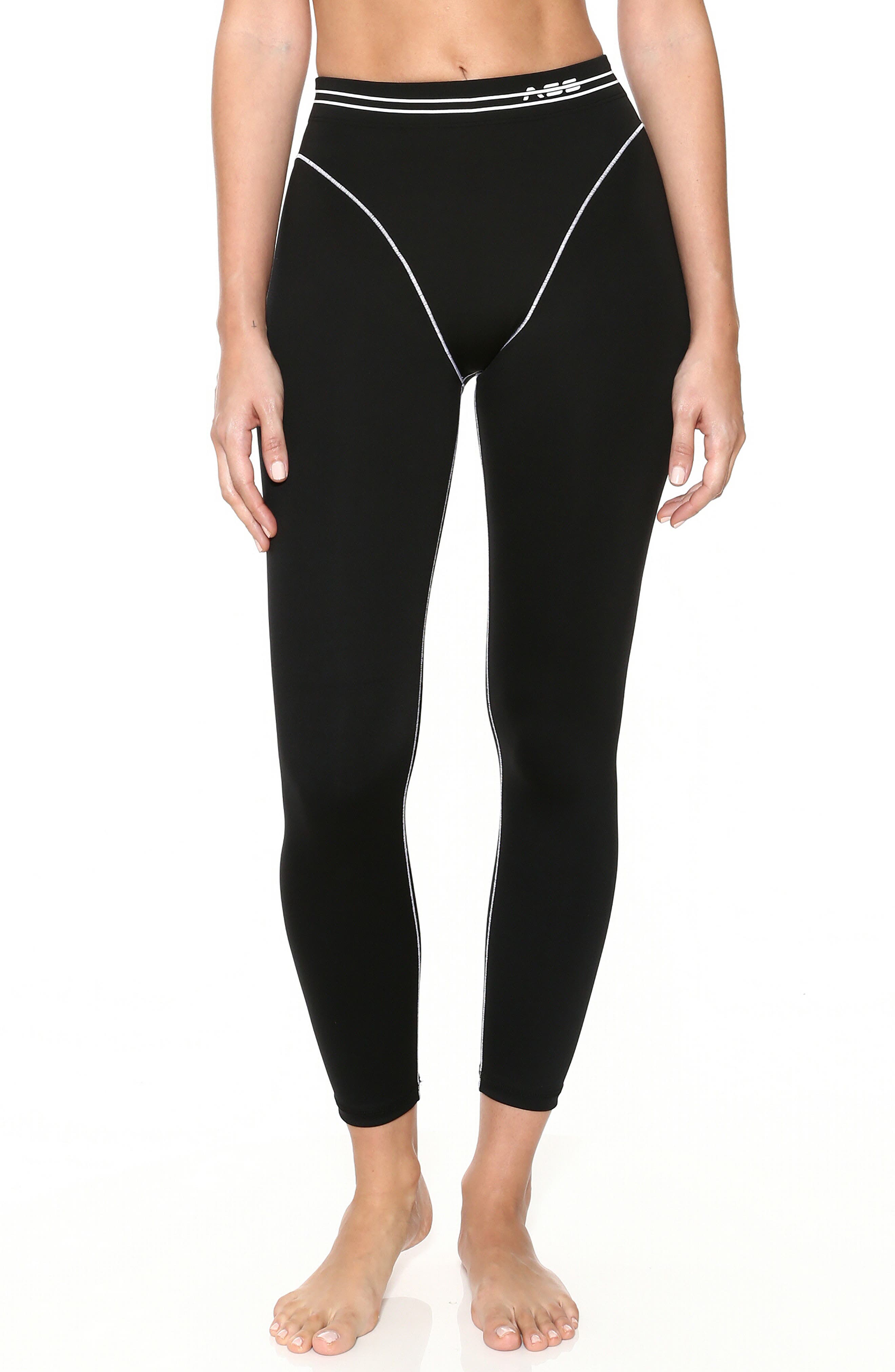 Adam Selman French Cut Leggings, Black