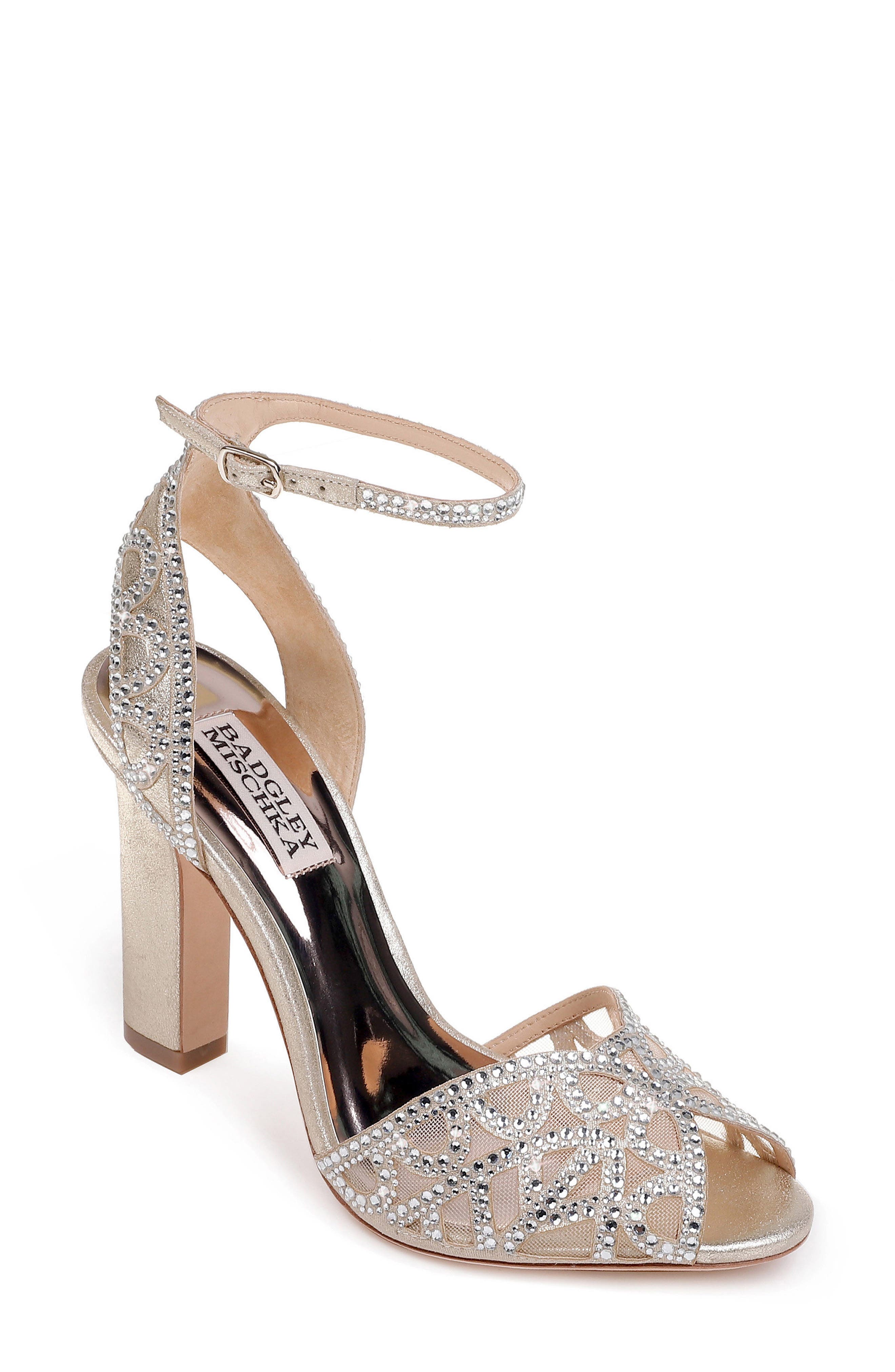 Badgley Mischka Hart Crystal Embellished Sandal