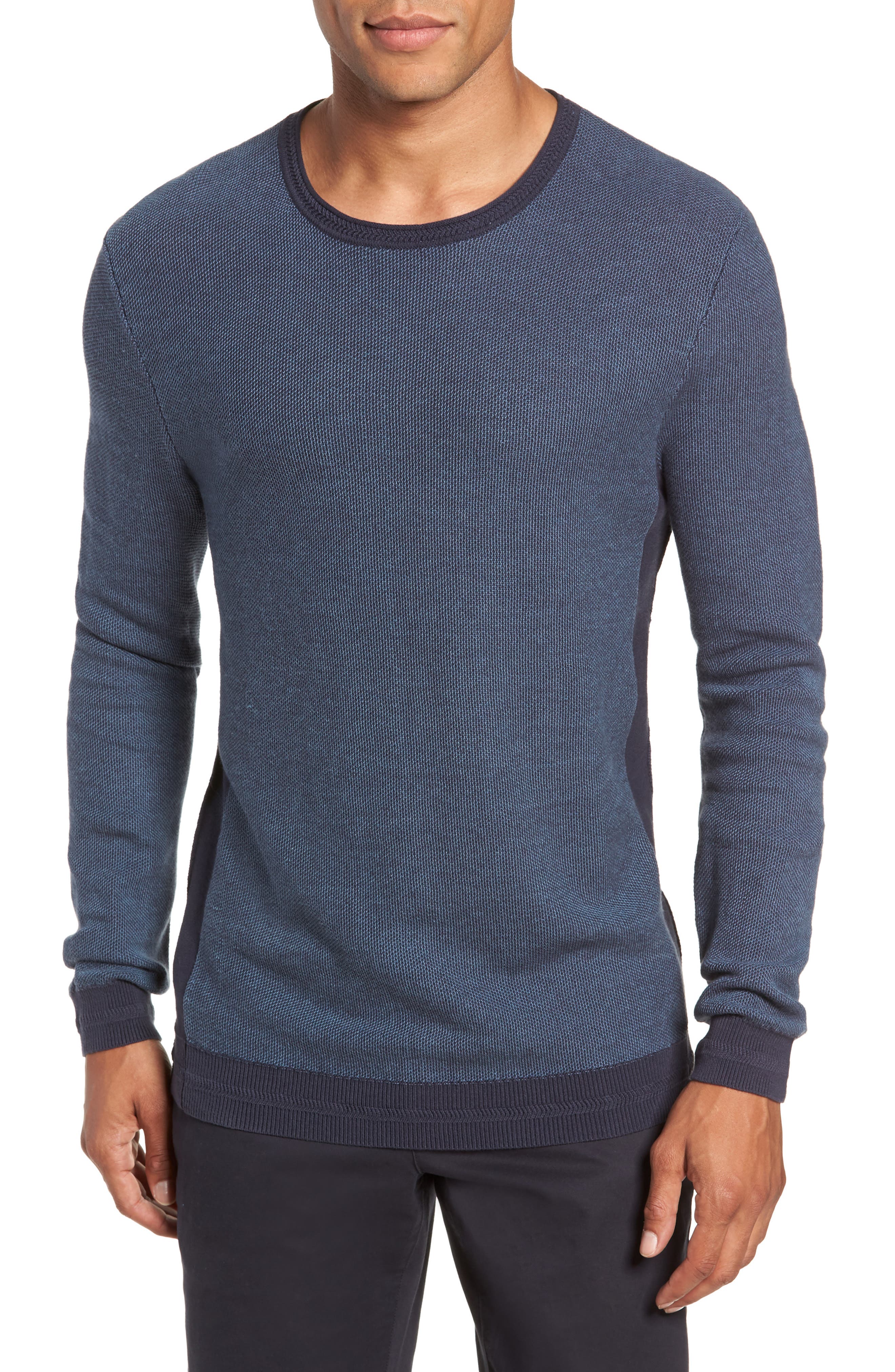 Vince Camuto Space Dye Slim Fit Sweater, Blue
