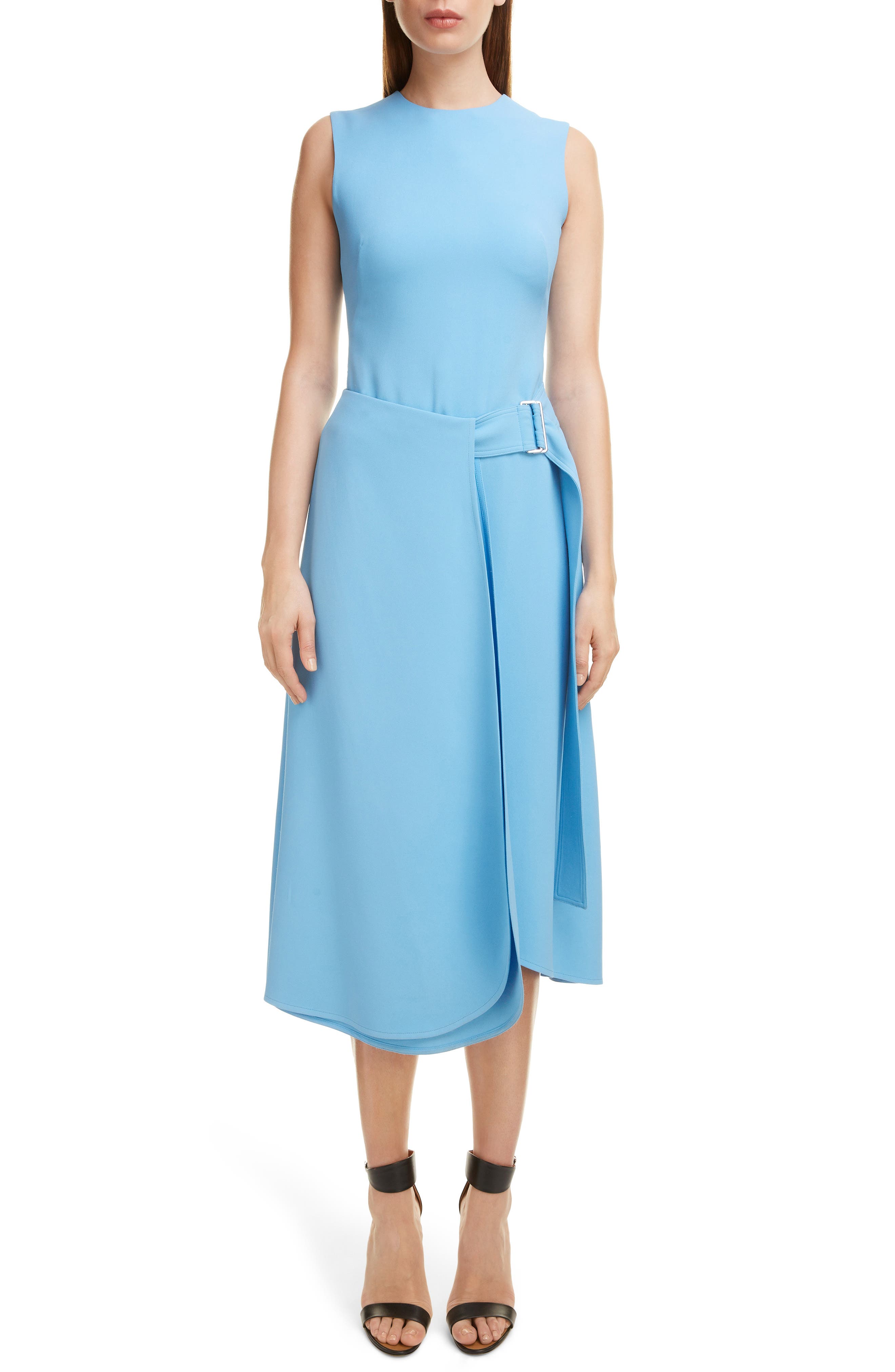 Victoria Beckham Belted Midi Dress, US / 8 UK - Blue