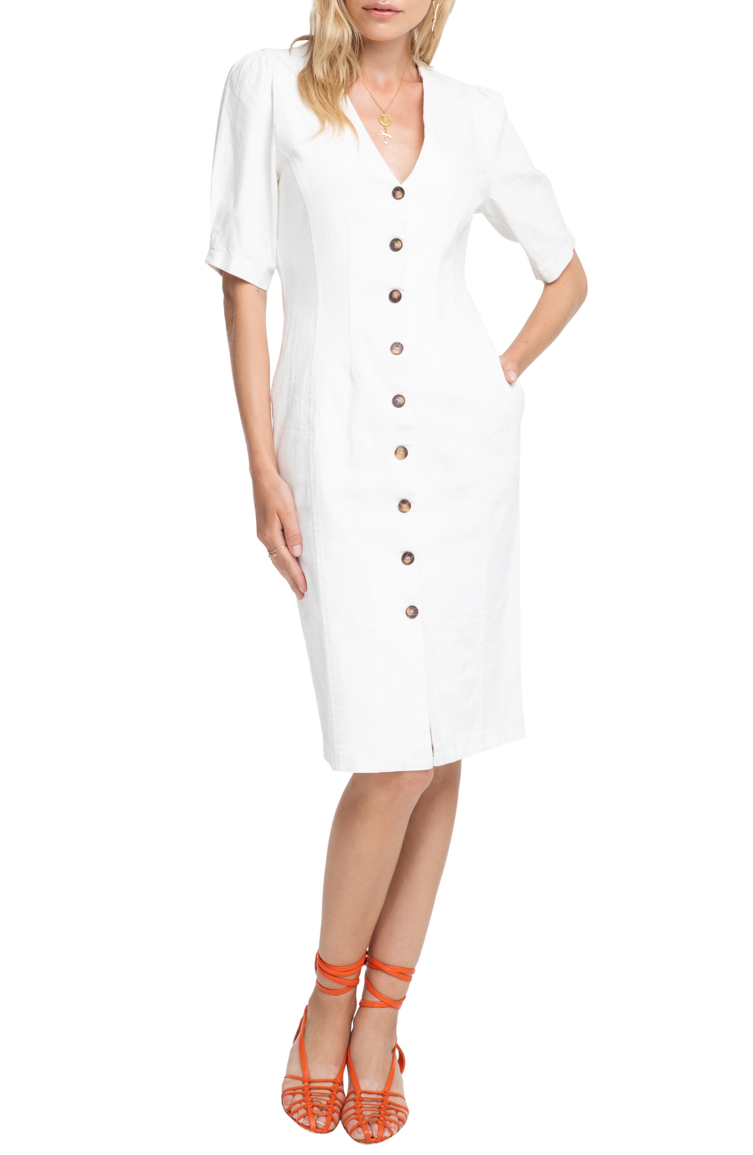 Astr The Label Logan Dress, White