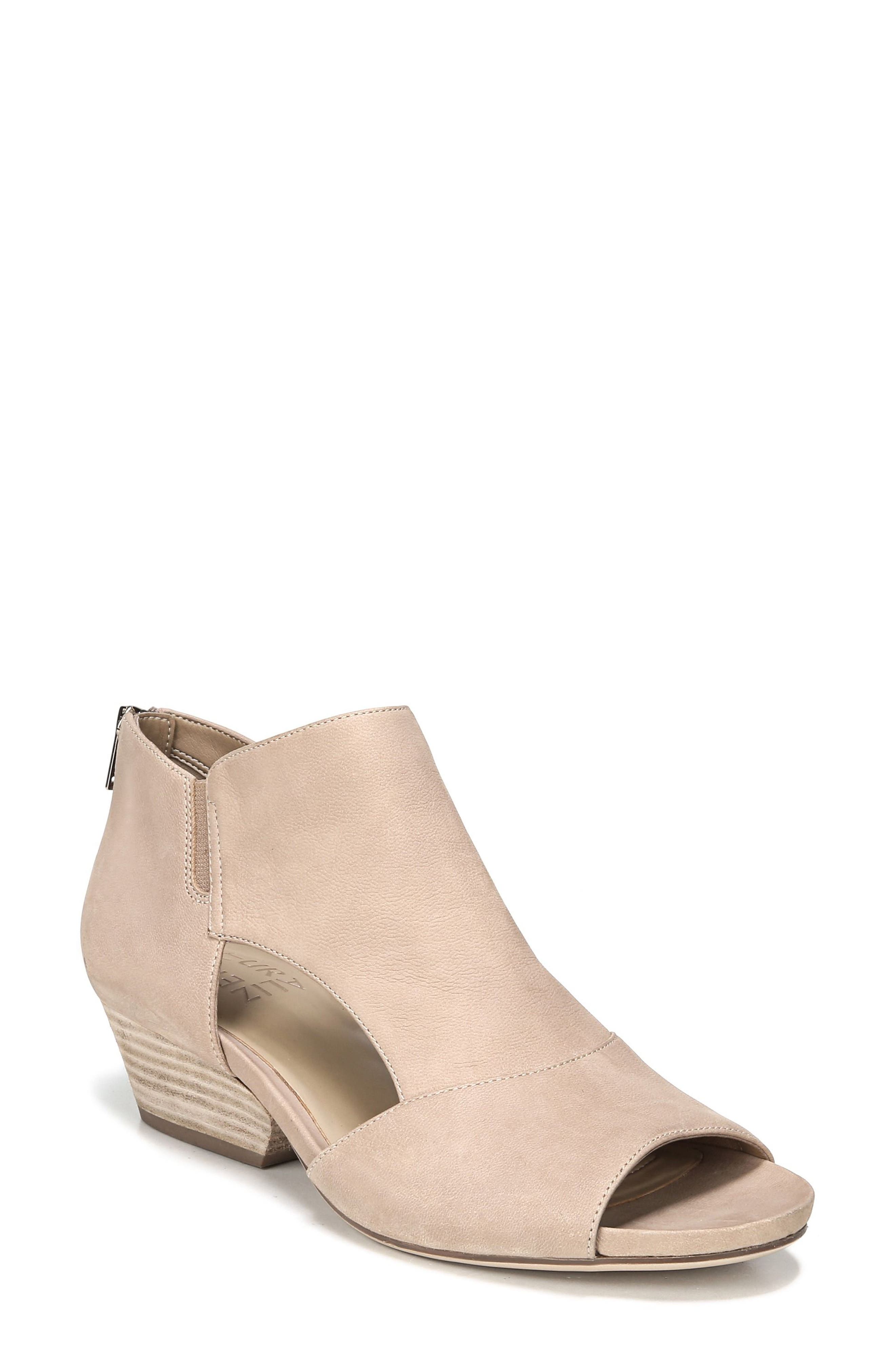 Naturalizer Greyson Open Toe Bootie, Brown