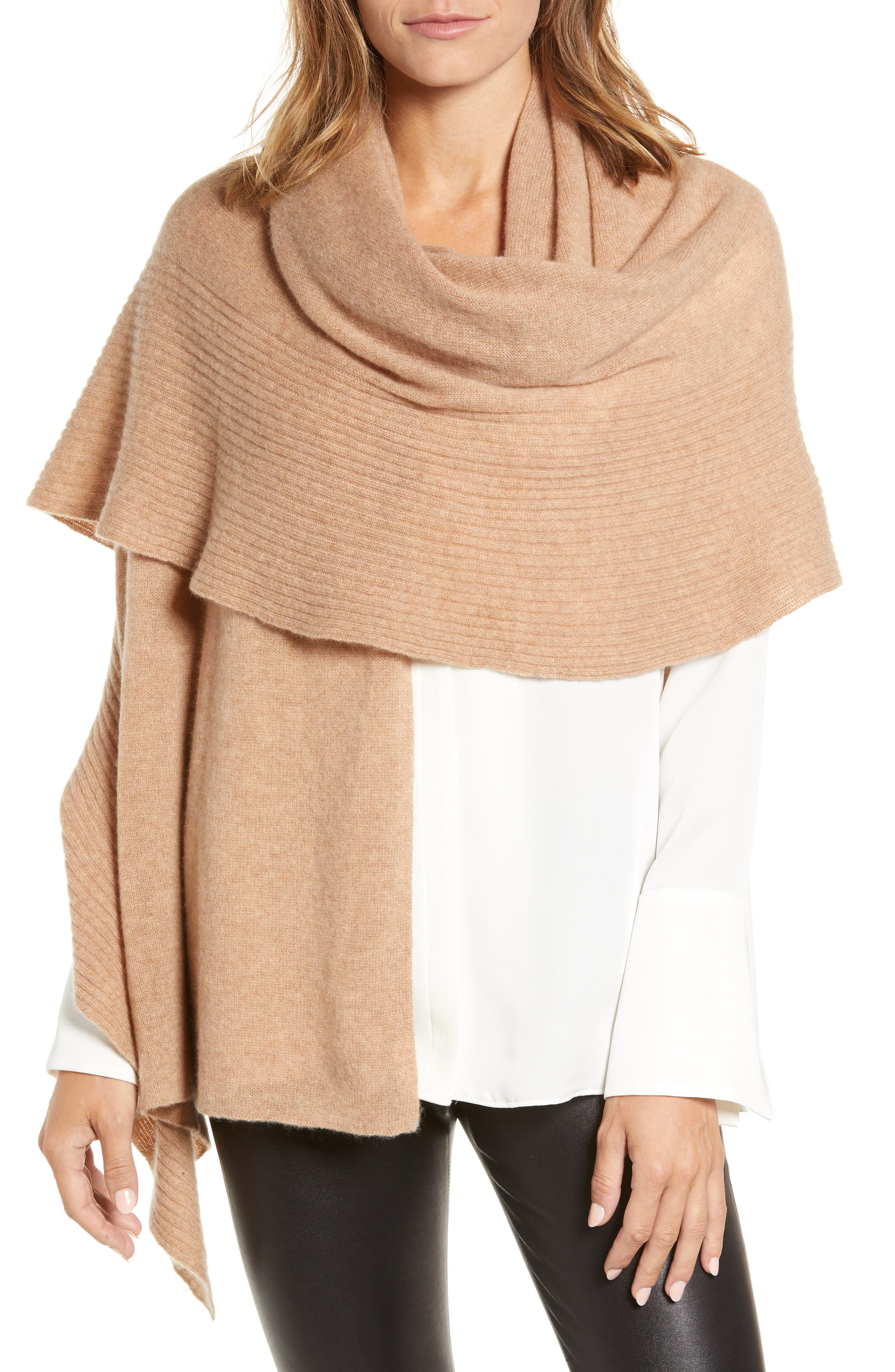 cashmere ruffle wrap