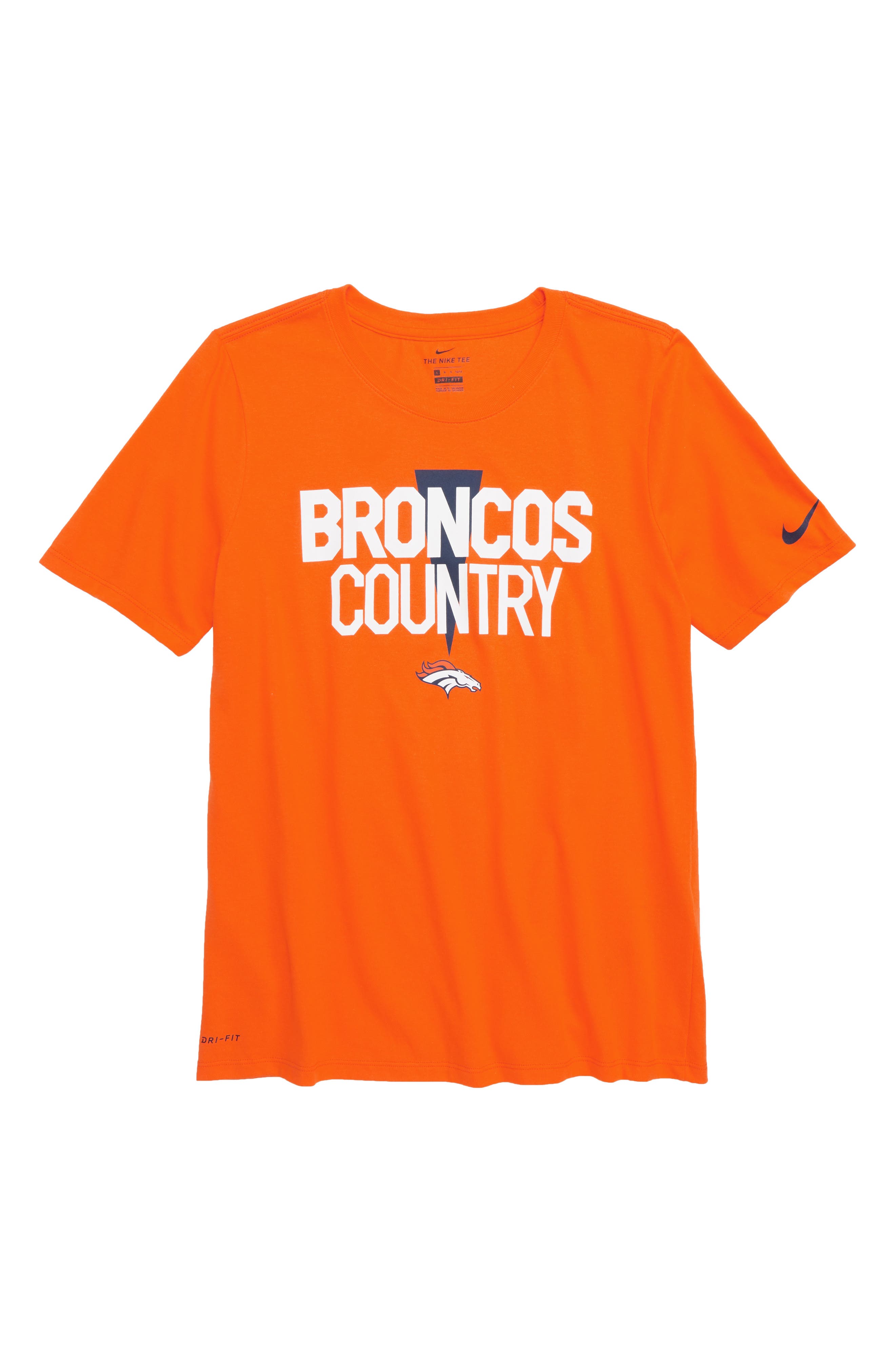 UPC 192414113466 product image for Boy's Nike Dry Hyperlocal Nfl Denver Broncos T-Shirt, Size XL (18) - Orange | upcitemdb.com