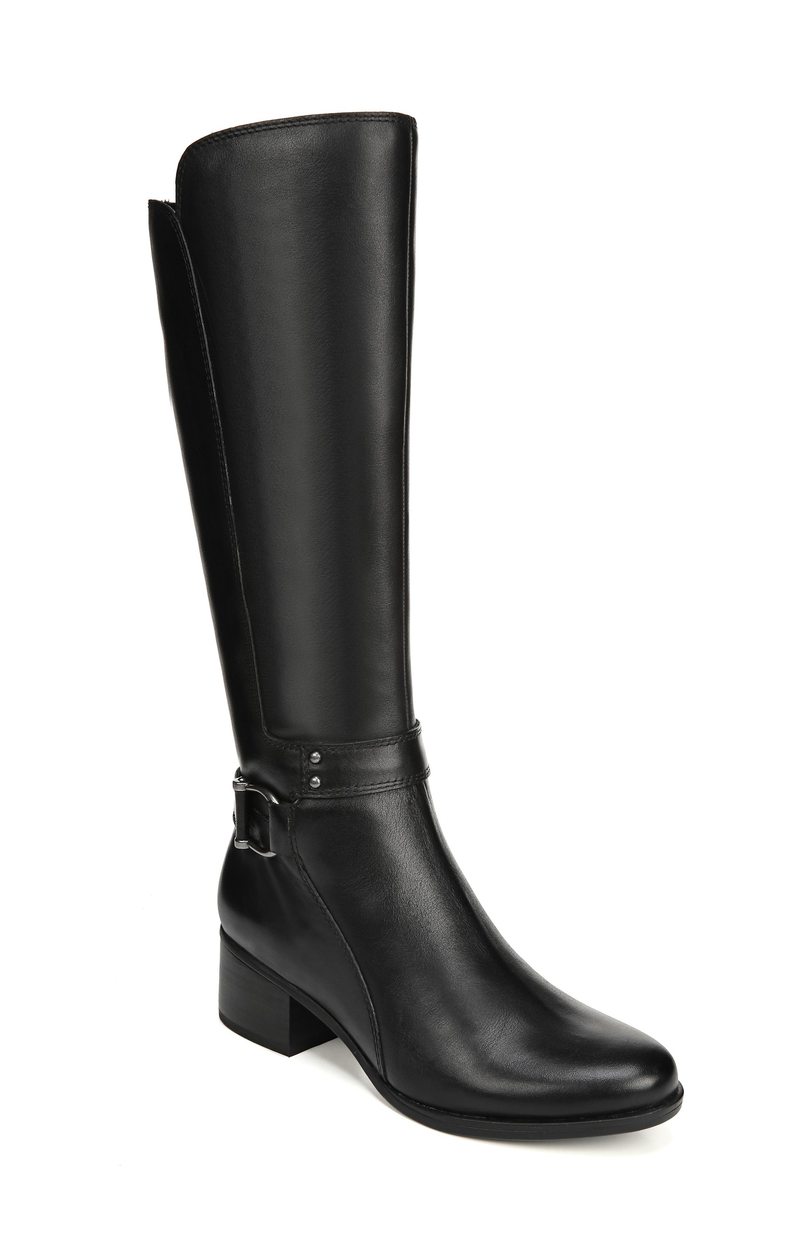Naturalizer Dane Knee High Riding Boot, Regular Calf W - Black