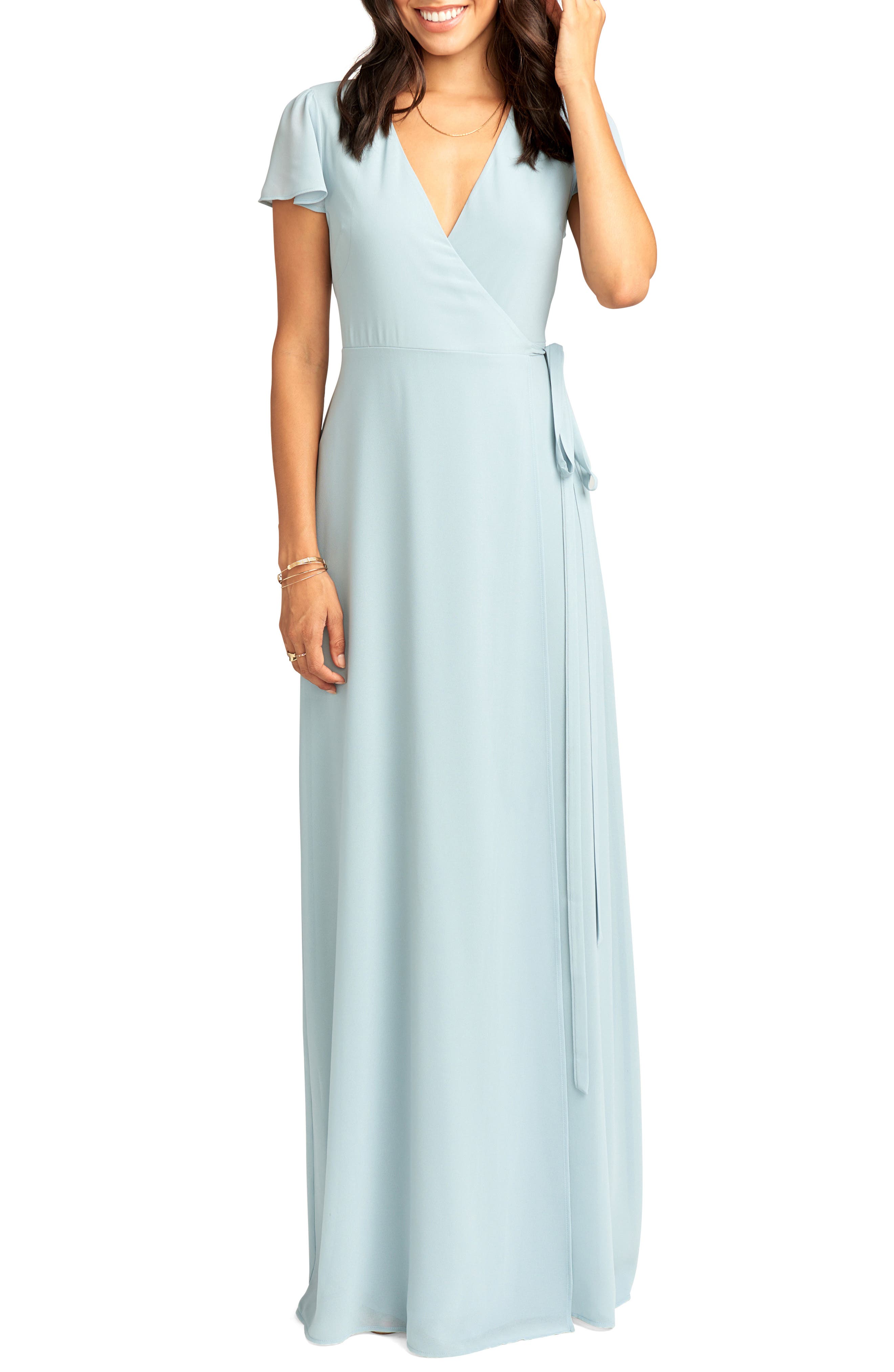 Show Me Your Mumu Noelle Wrap Dress, Blue