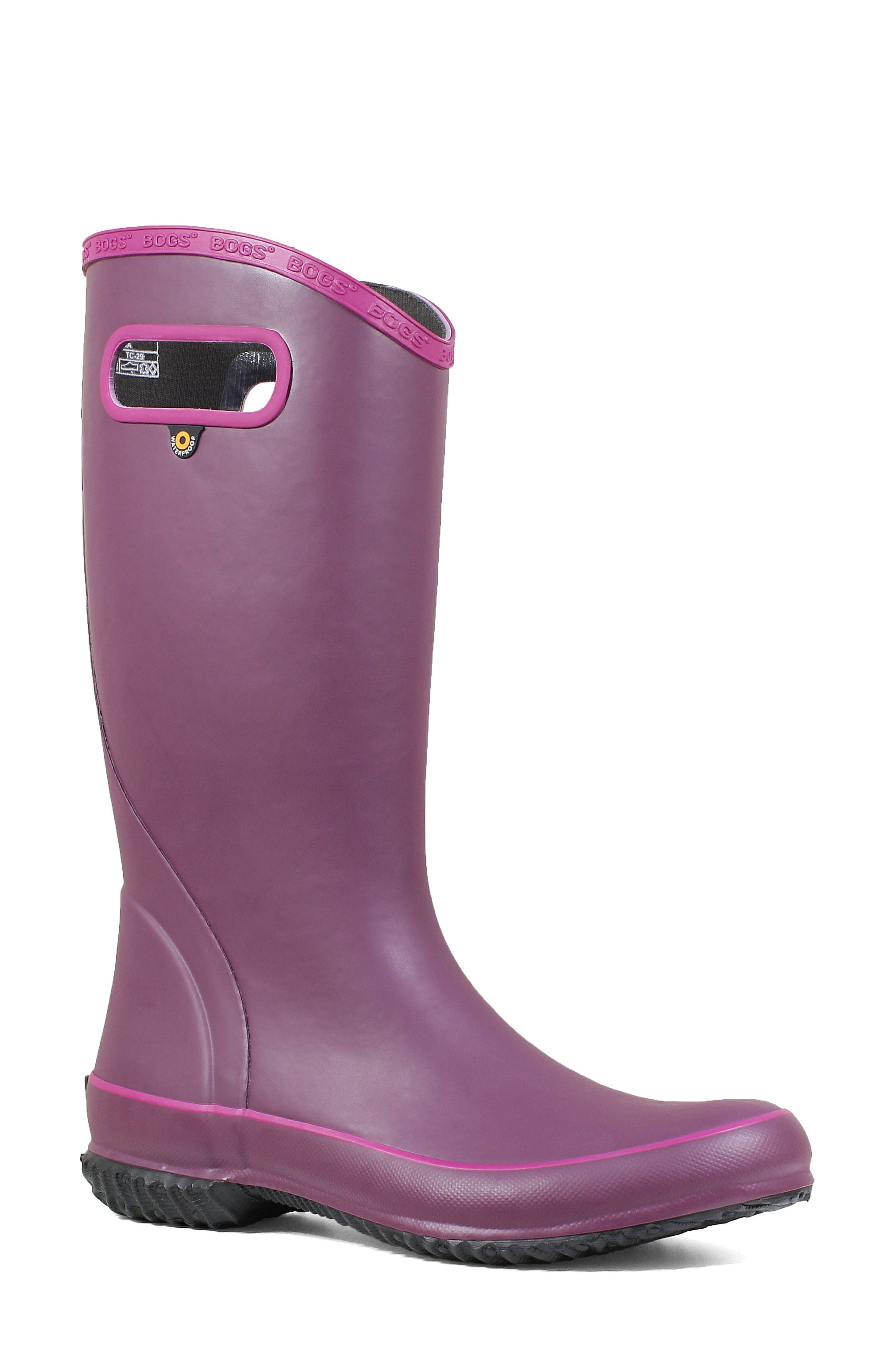 Bogs Classic Tall Waterproof Rain Boot, Purple