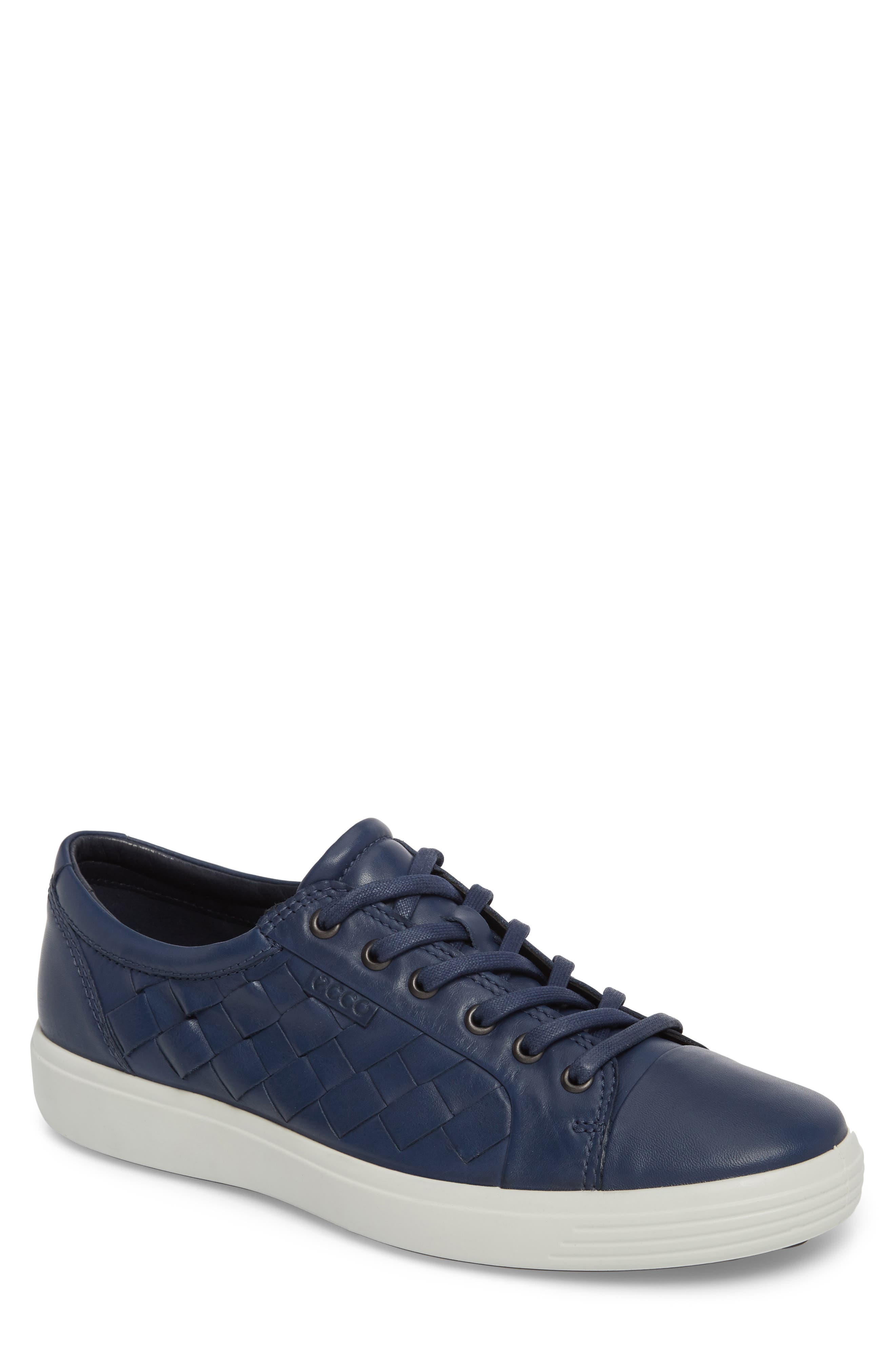 Ecco Soft 7 Woven Sneaker - Blue