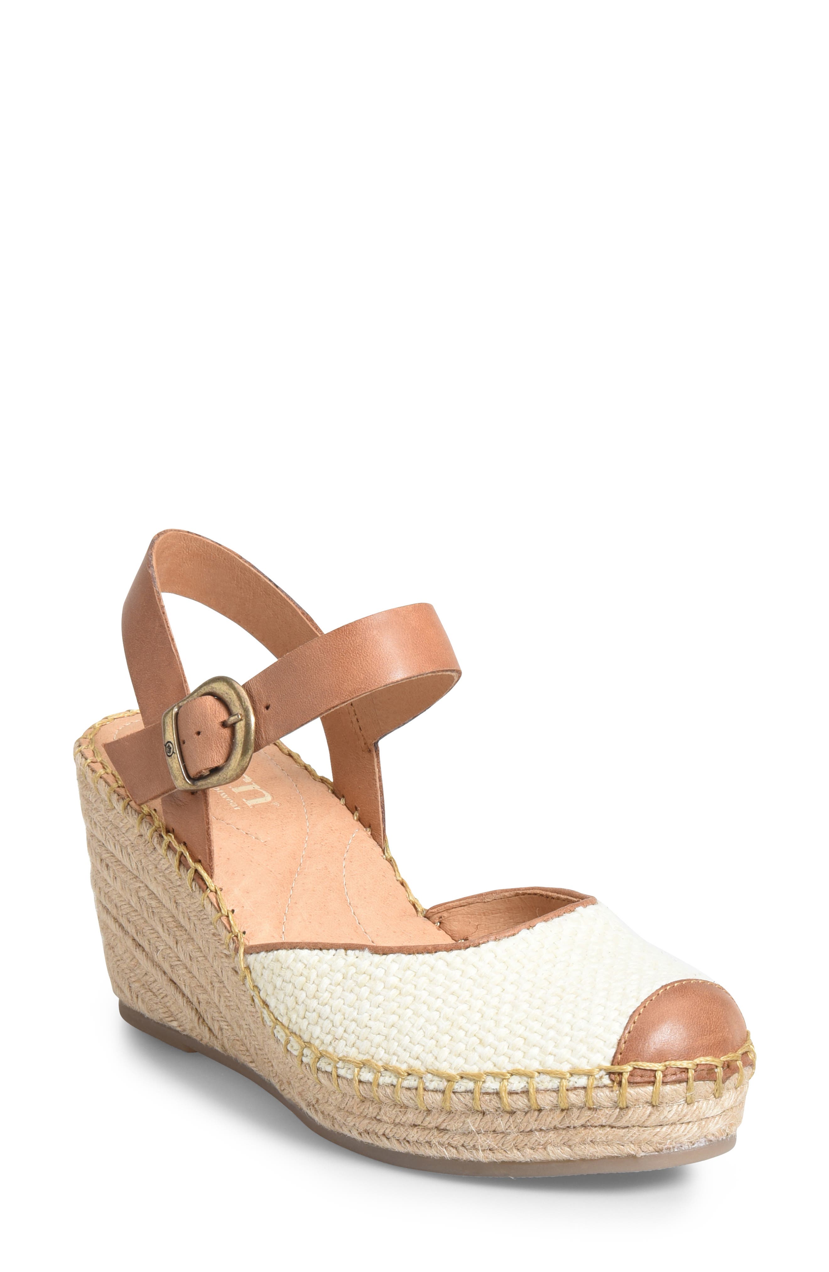 B?rn Guadalupe Wedge Sandal, Beige