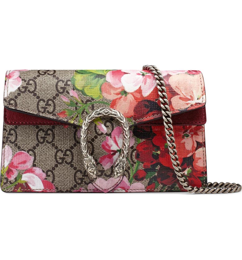 Gucci Super Mini Dionysus GG Blooms Canvas Shoulder Bag | Nordstrom