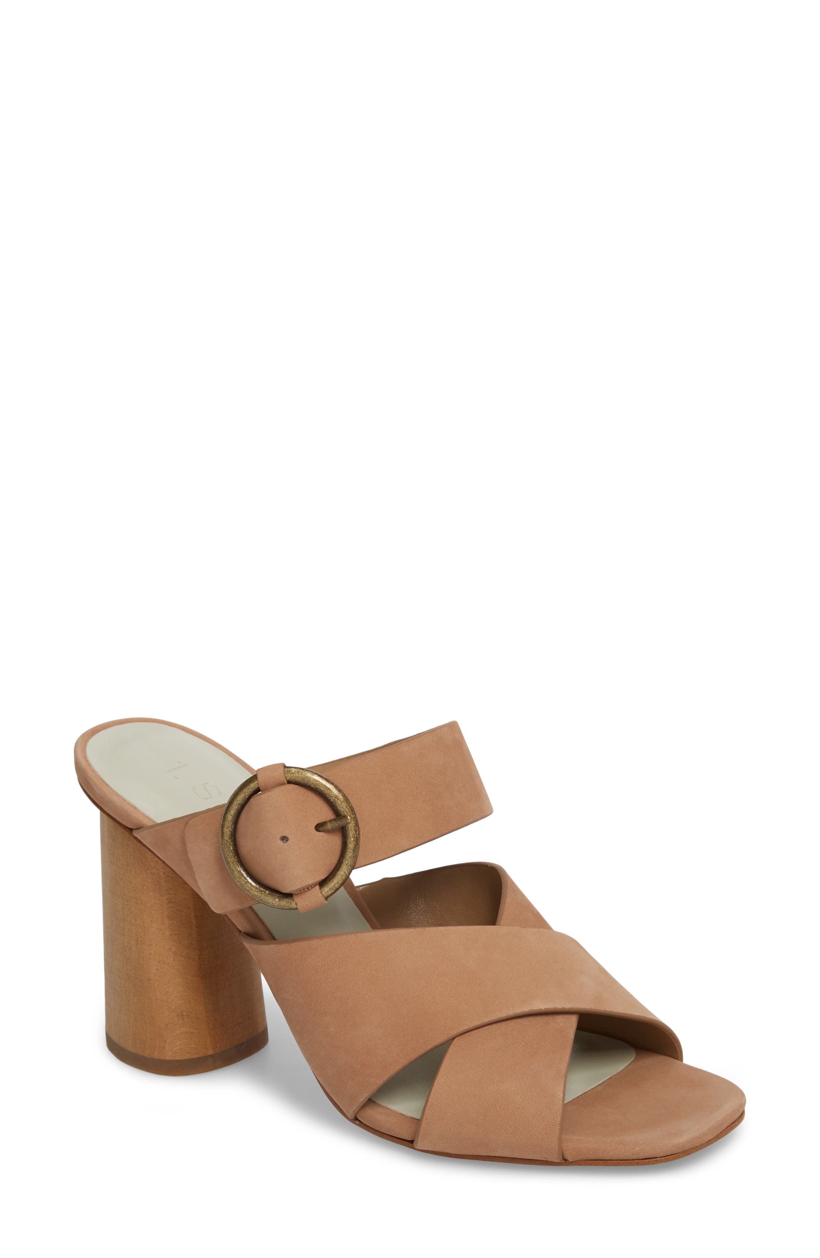 1.state Icendra Flared Heel Mule Sandal, Brown
