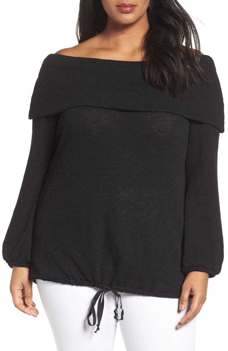 Caslon® Off the Shoulder Sweater (Plus Size) | Nordstrom
