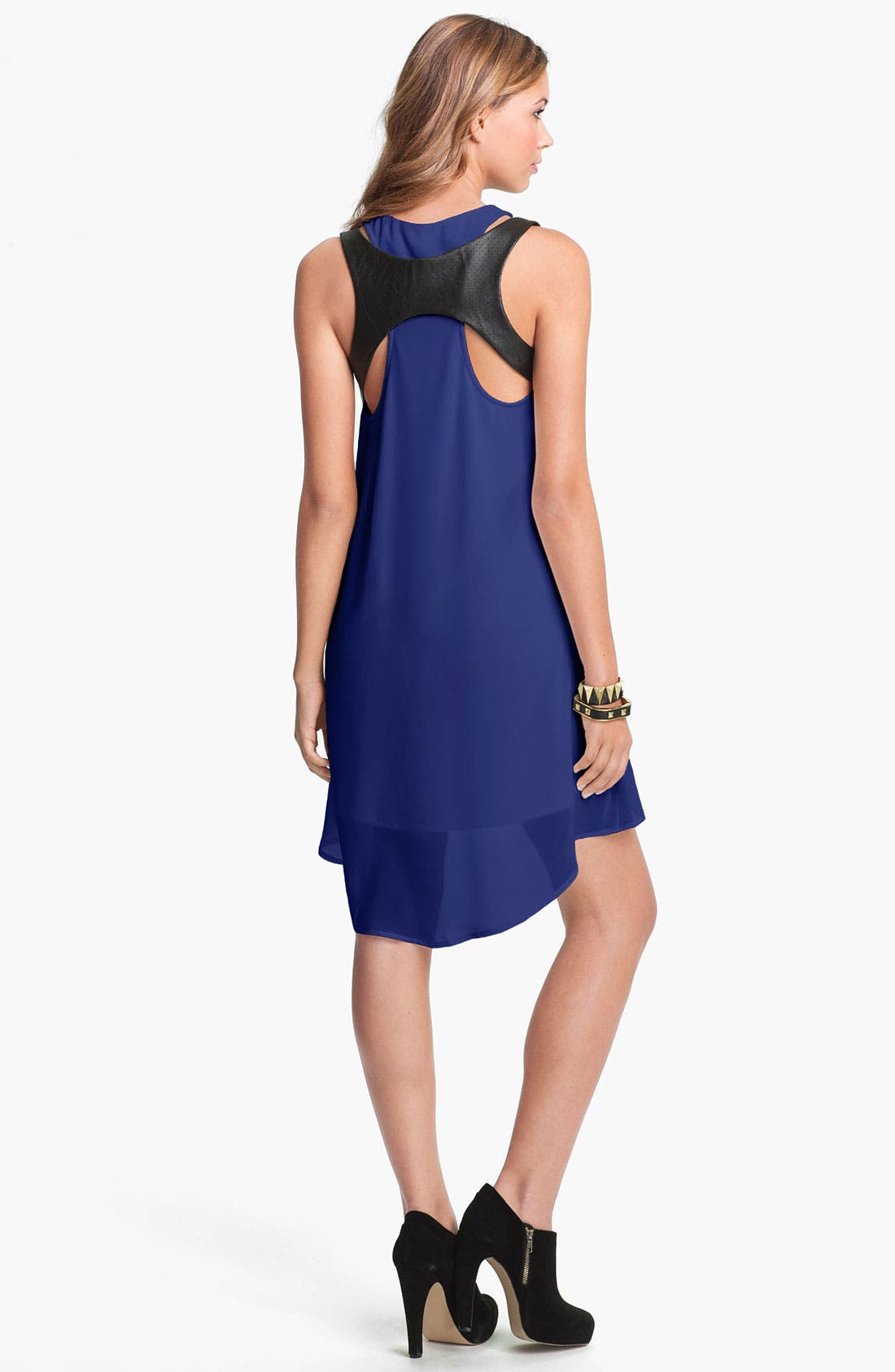 Faux Leather Harness Dress Nordstrom