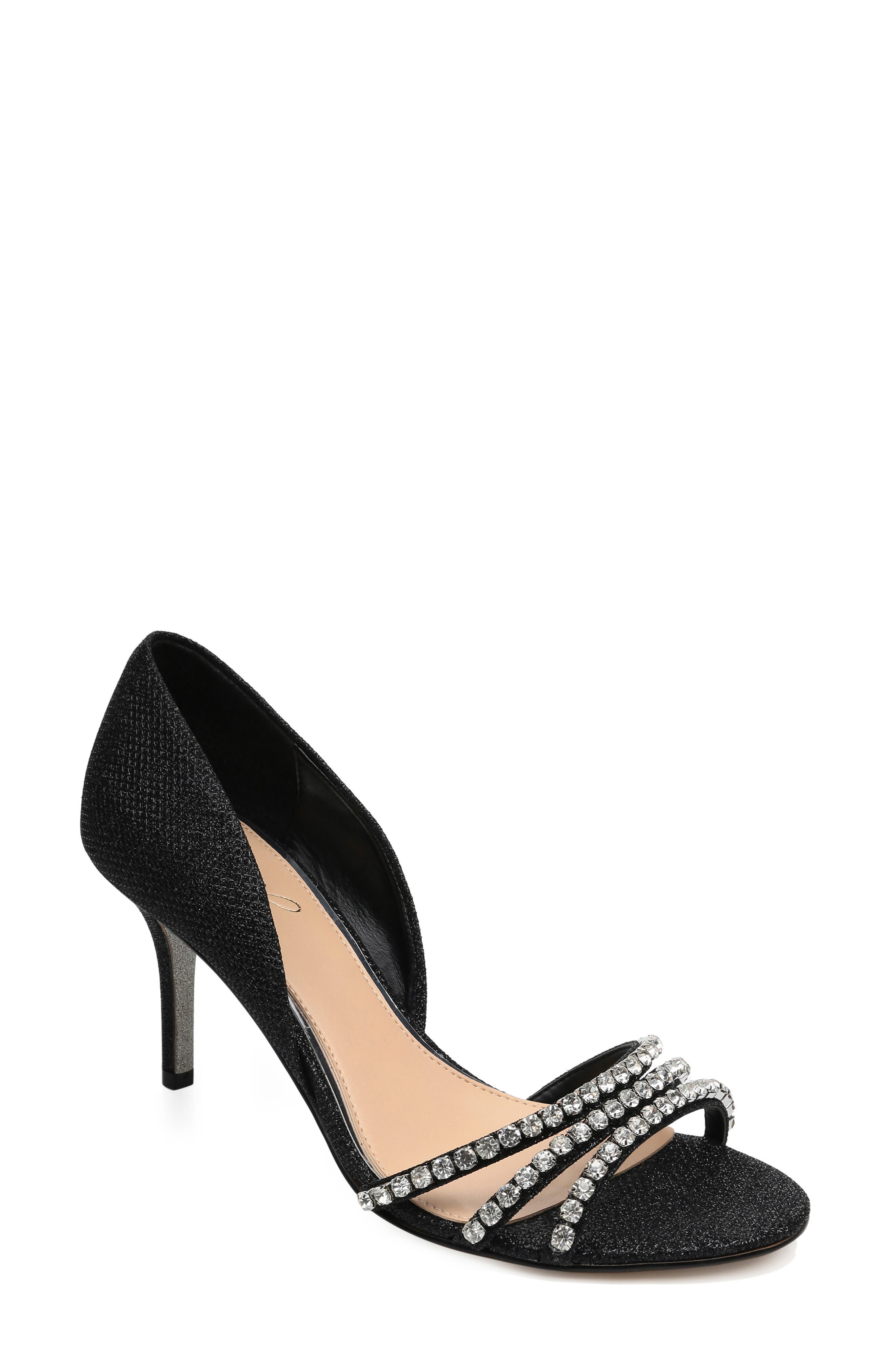 Jewel Badgley Mischka Jean Sandal, Black