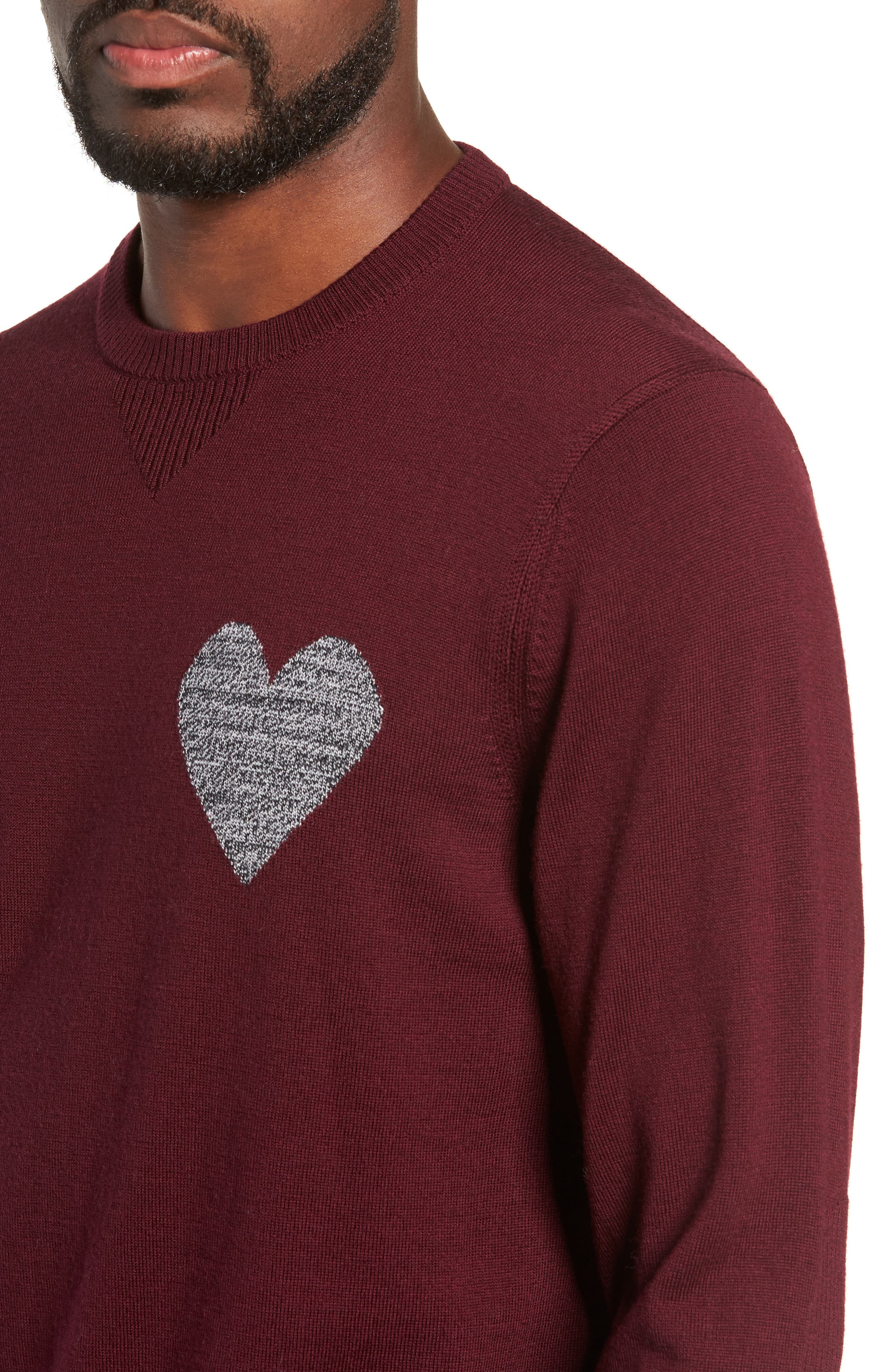 michael bastian heart sweater