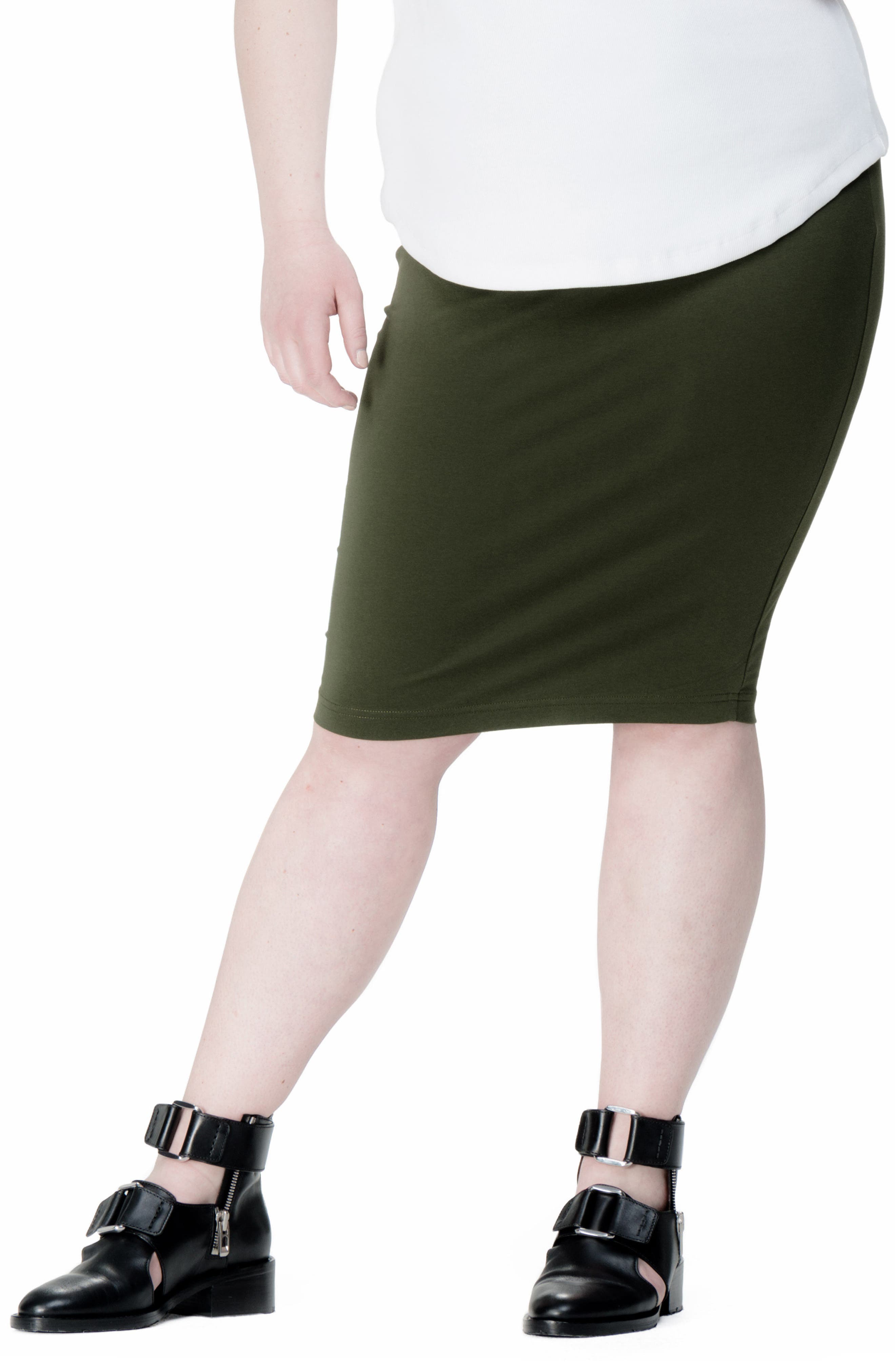 Plus Size Universal Standard Danube Jersey Skirt, Green