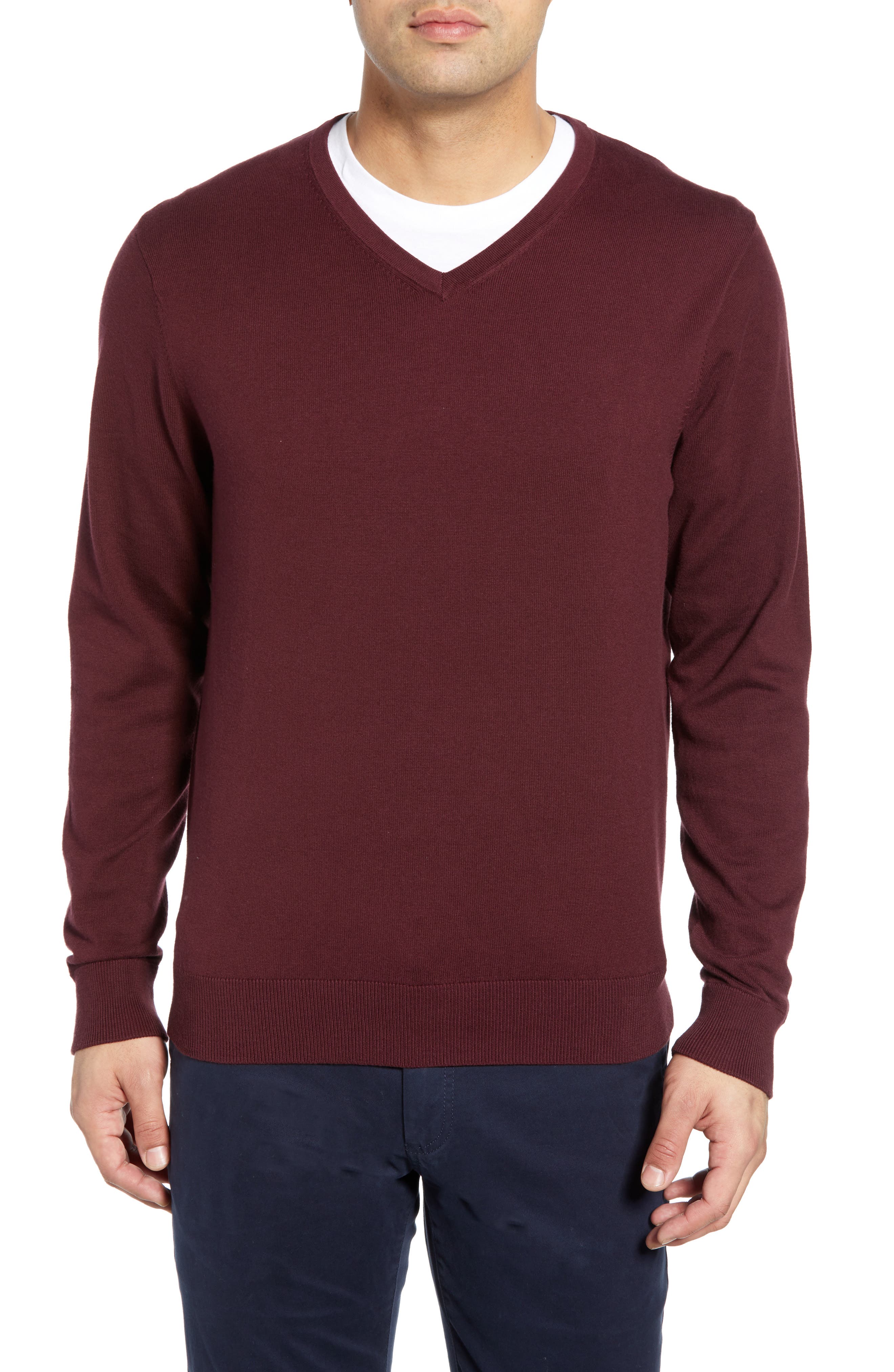 Cutter & Buck Lakemont V-Neck Sweater, Red