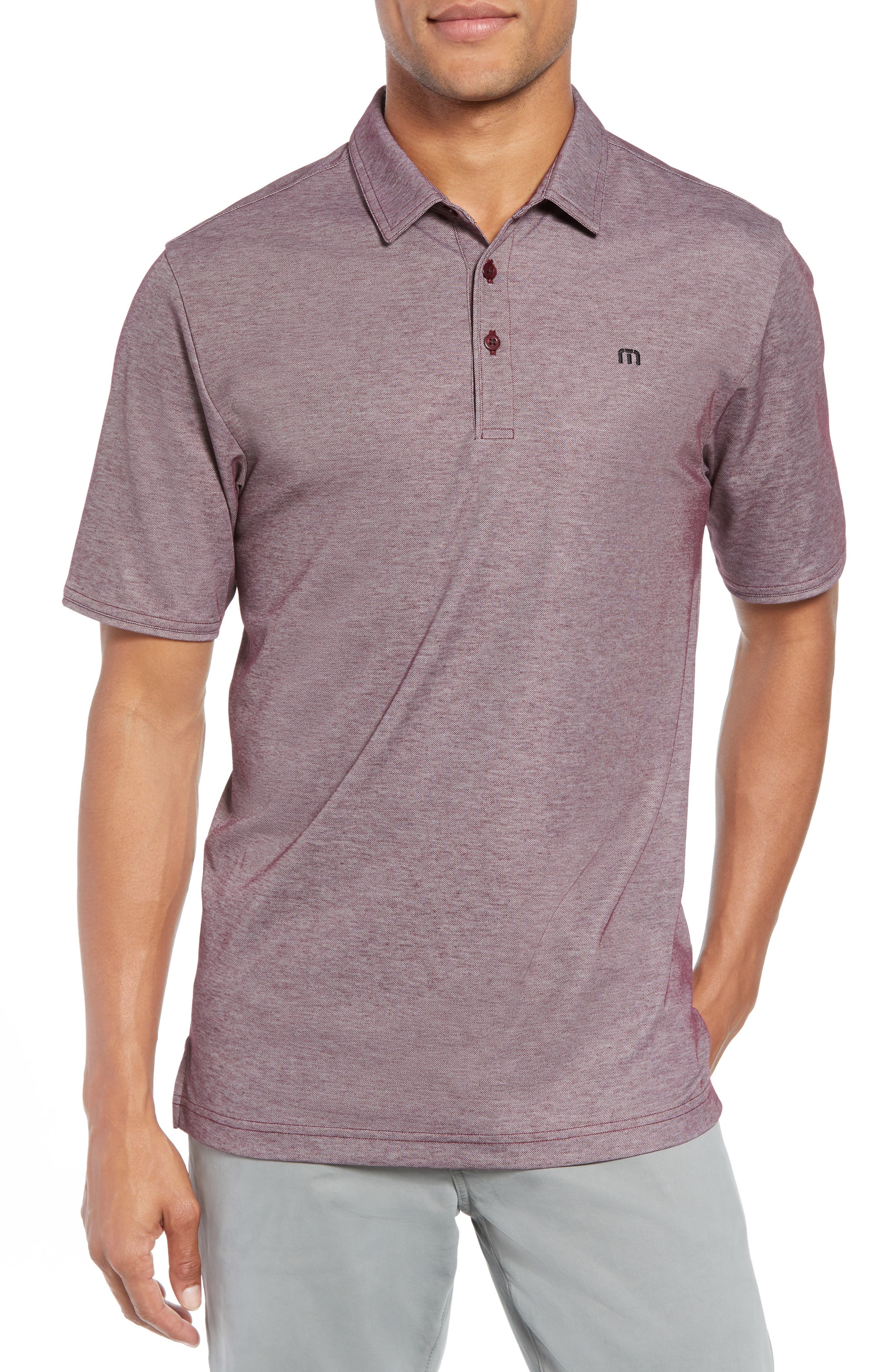Travis Mathew Classy Jersey Polo, Burgundy