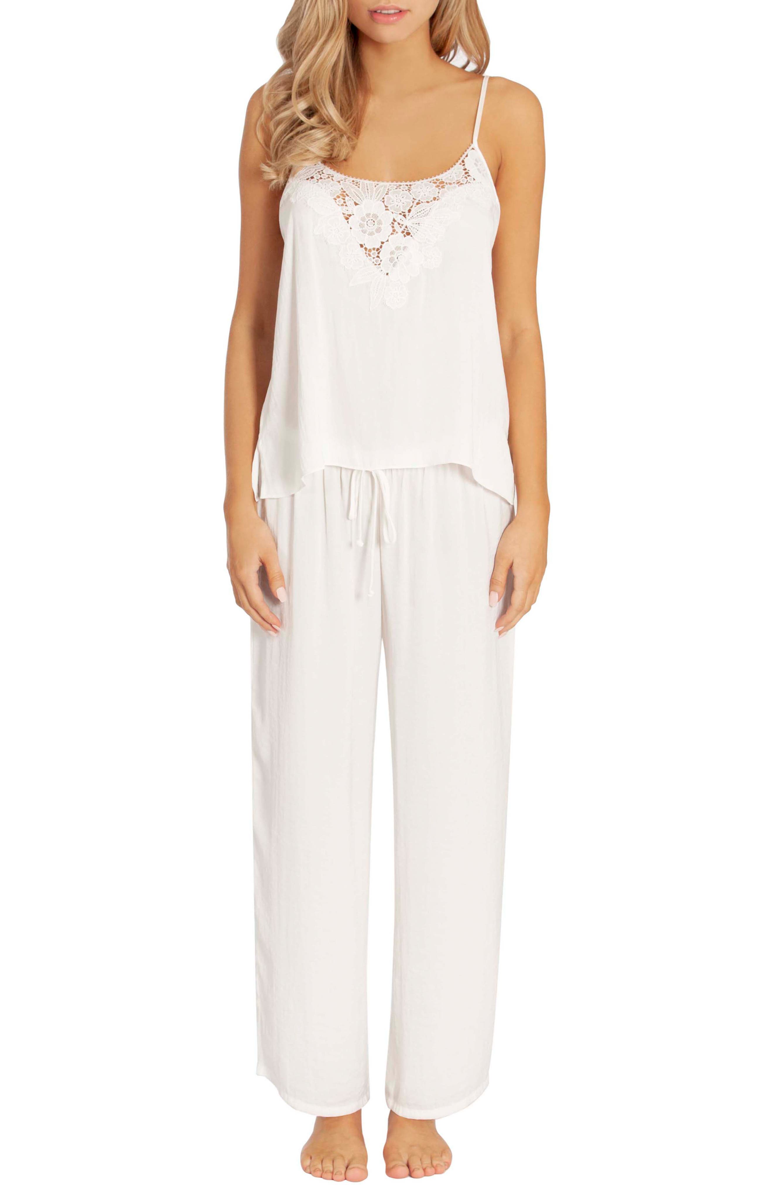 In Bloom By Jonquil Washed Satin Pajamas, Ivory