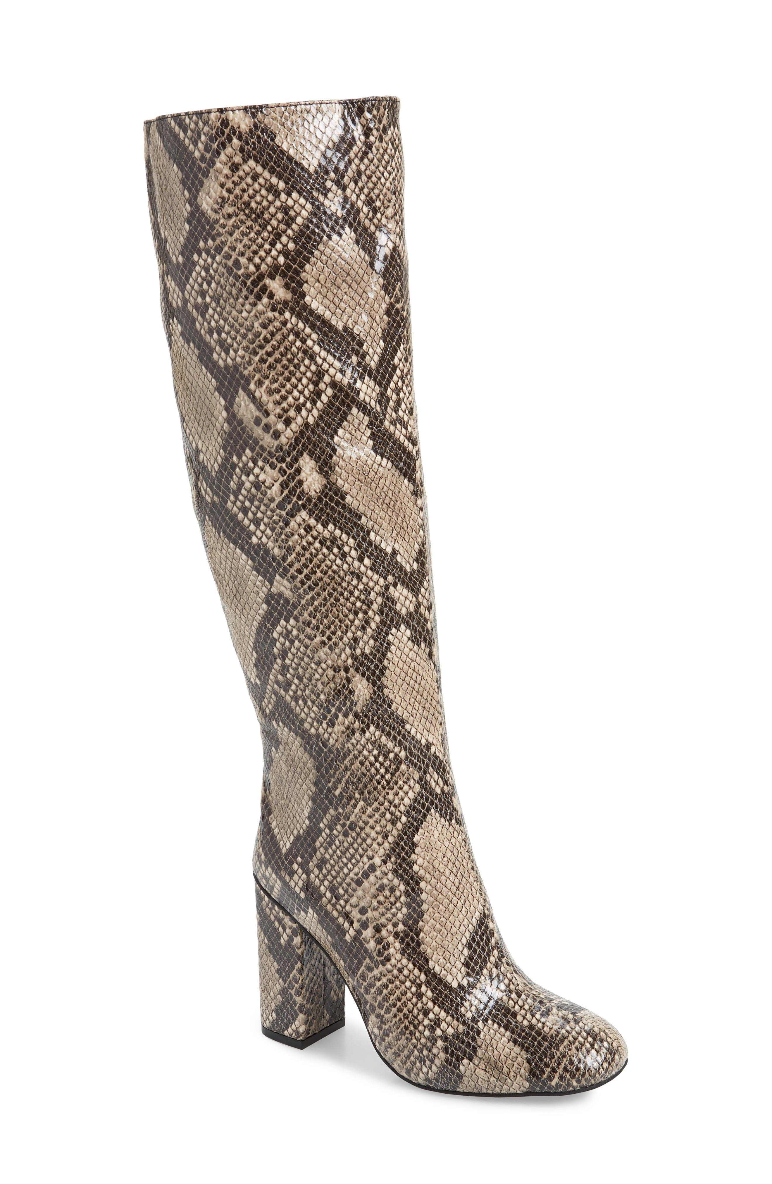 Jeffrey Campbell Bandera Knee High Boot, Beige