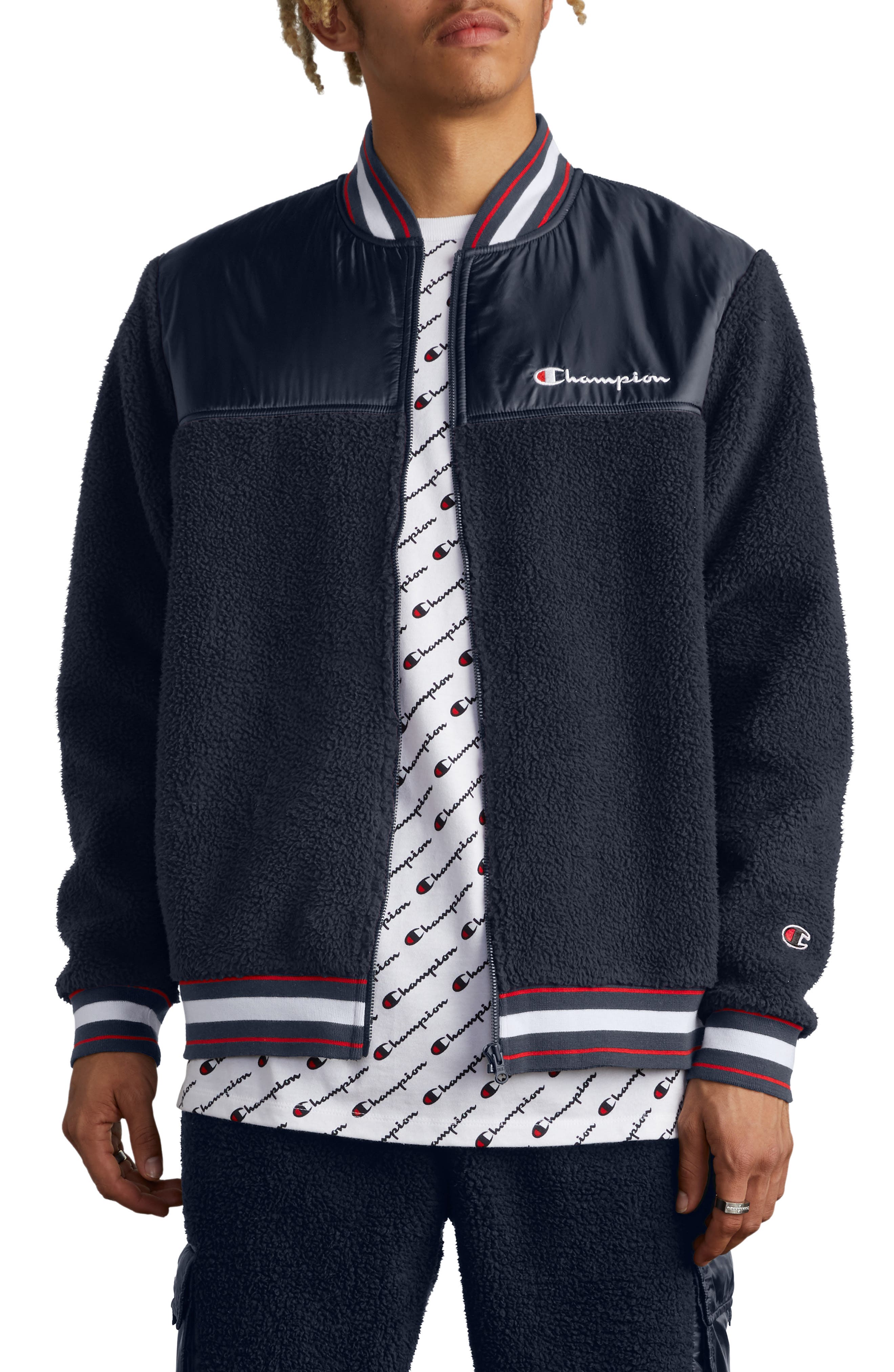 Champion Fleece Baseball Jacket