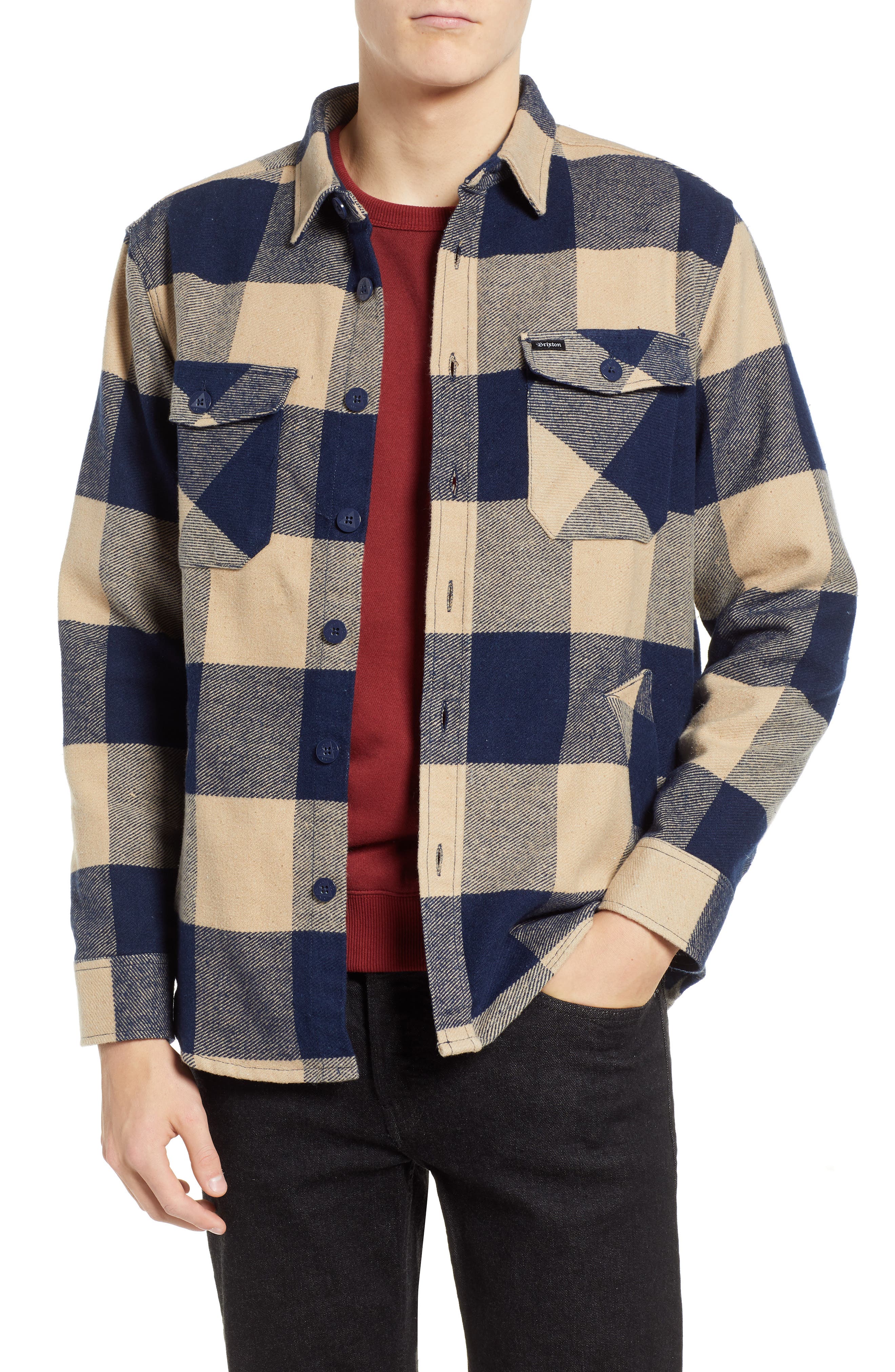 Brixton Durham Flannel Shirt, Blue