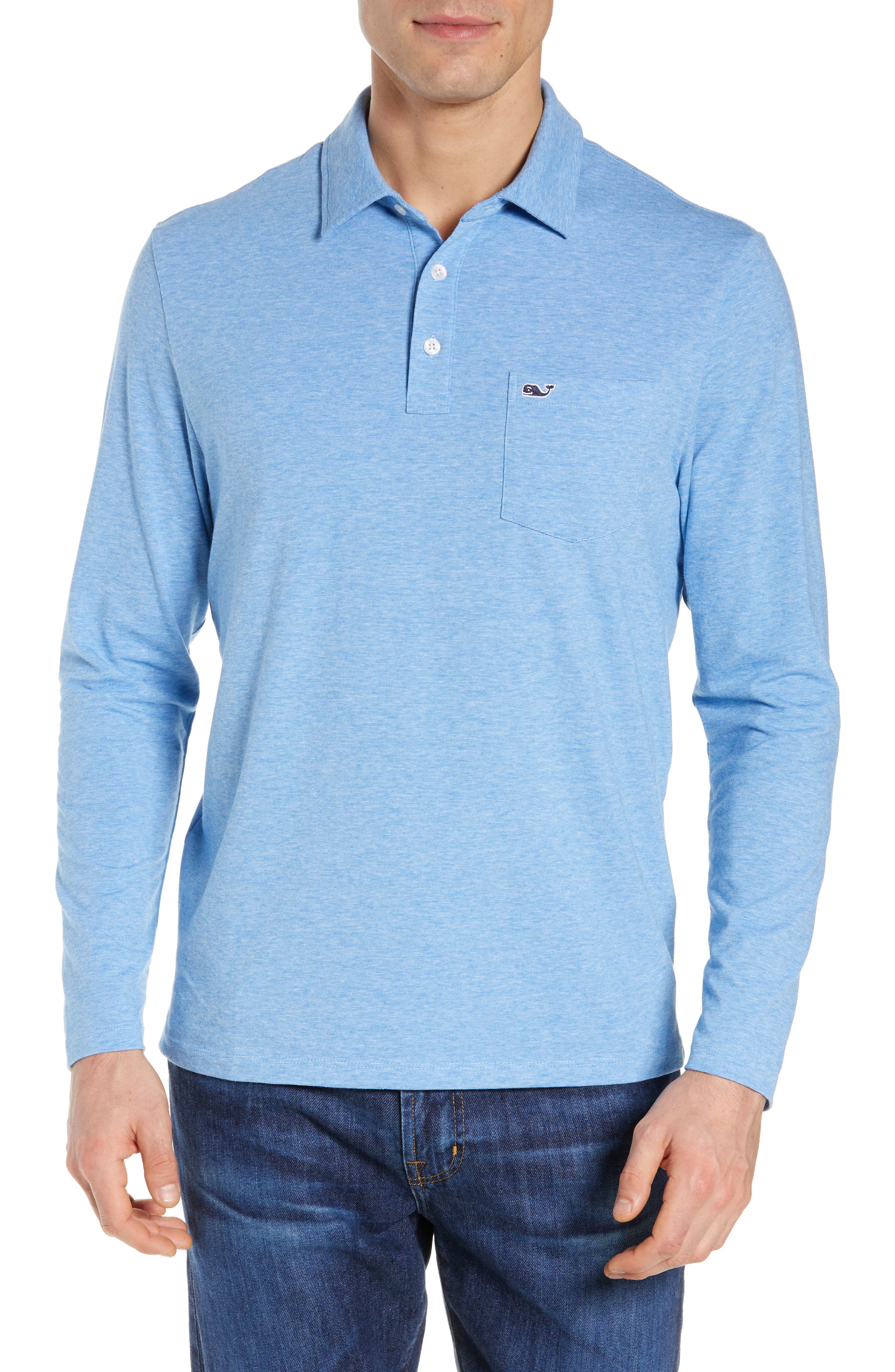 Vineyard Vines Edgartown Jersey Polo, Blue