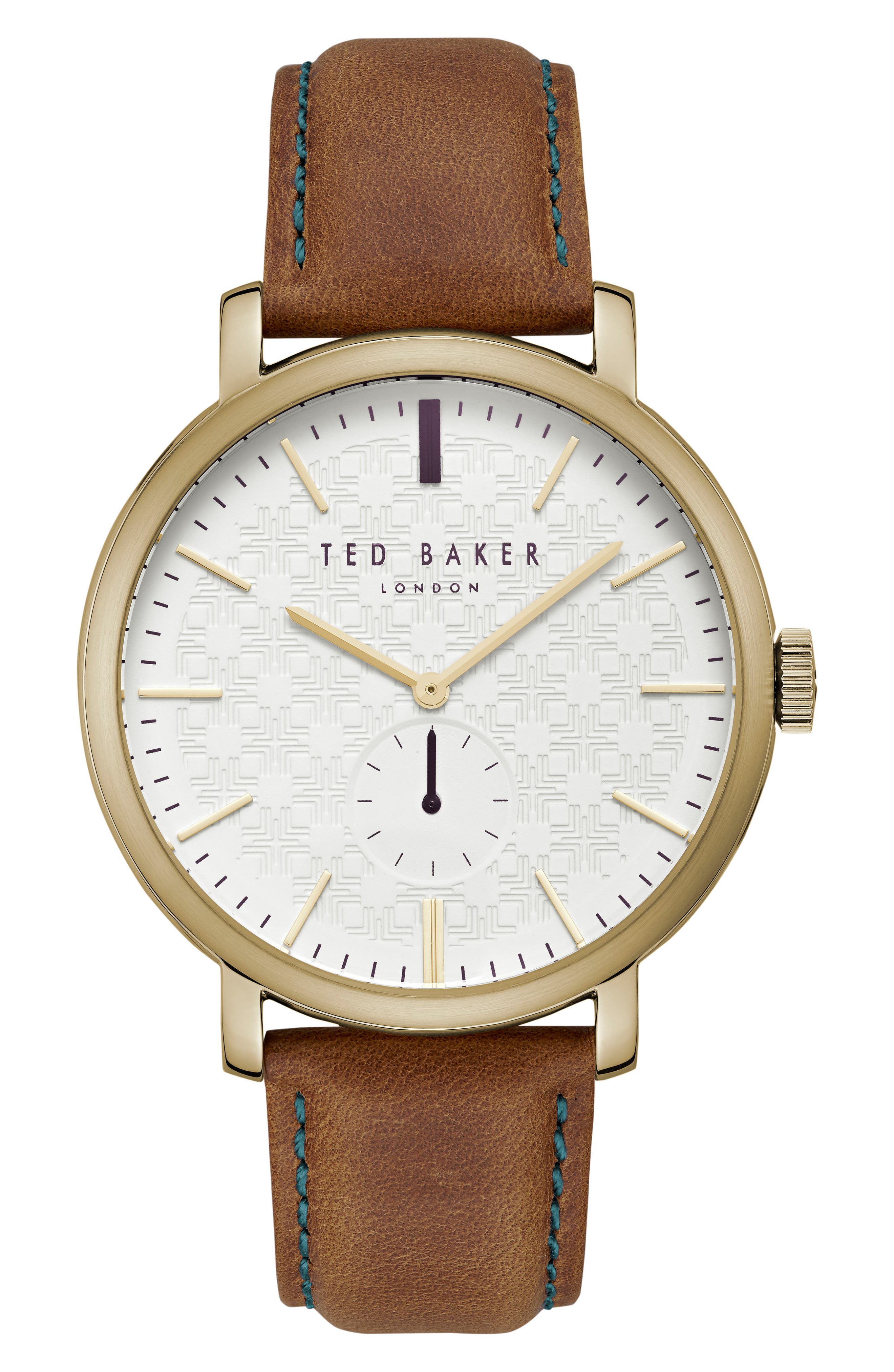 Ted Baker London Trent Leather Strap Watch, 4m