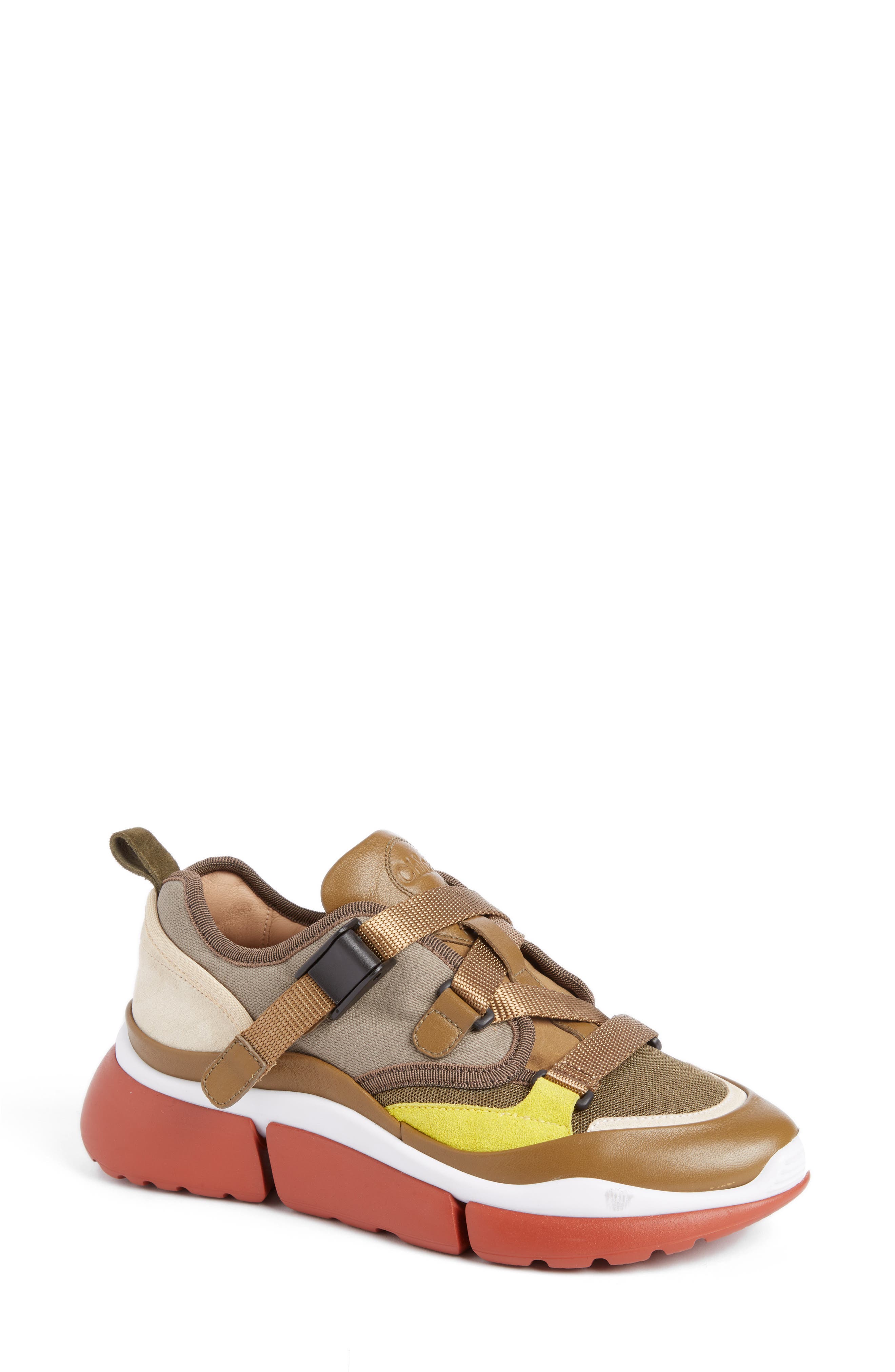 Chloe Sonnie Low Top Sneaker, Green