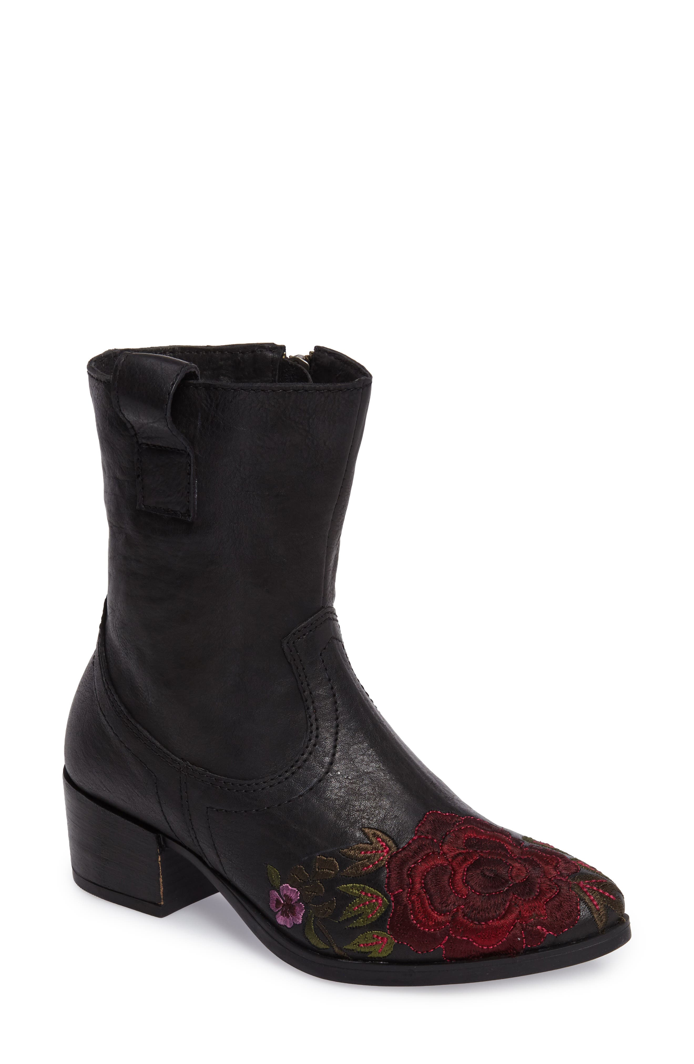 Sheridan Mia Shallot Floral Embroidered Bootie