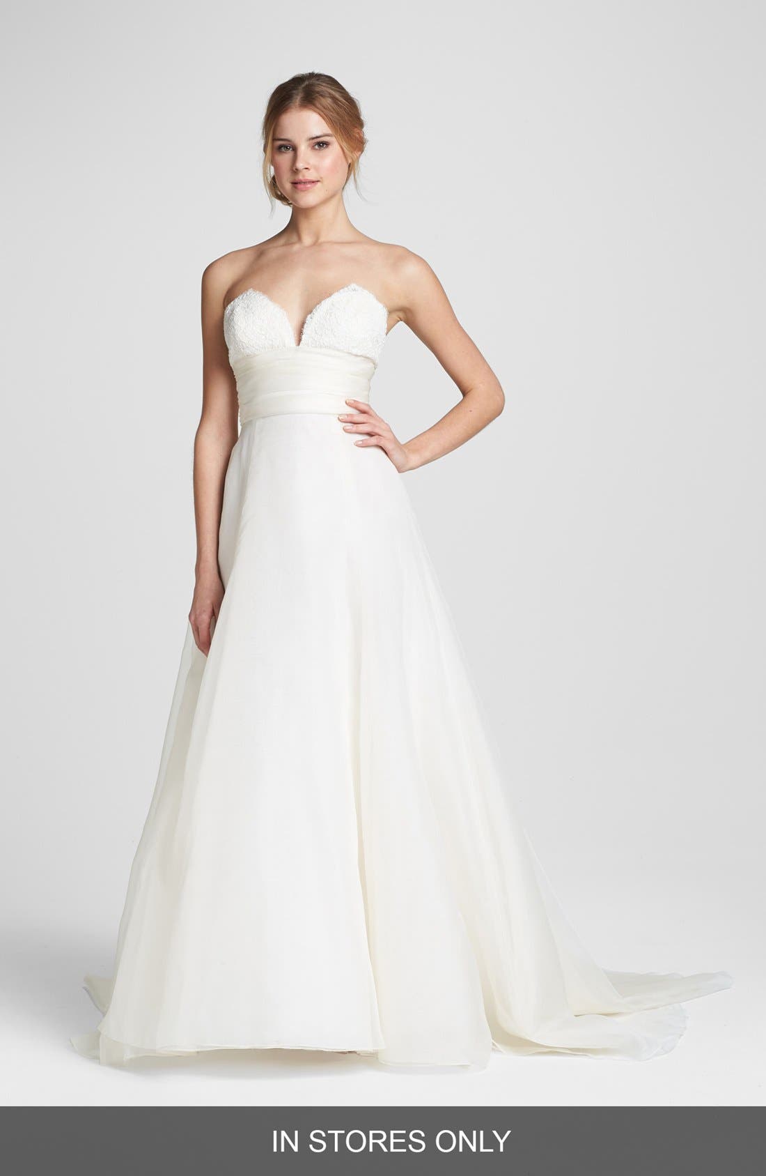 Nouvelle Amsale Lace & Silk Organza Ball Gown