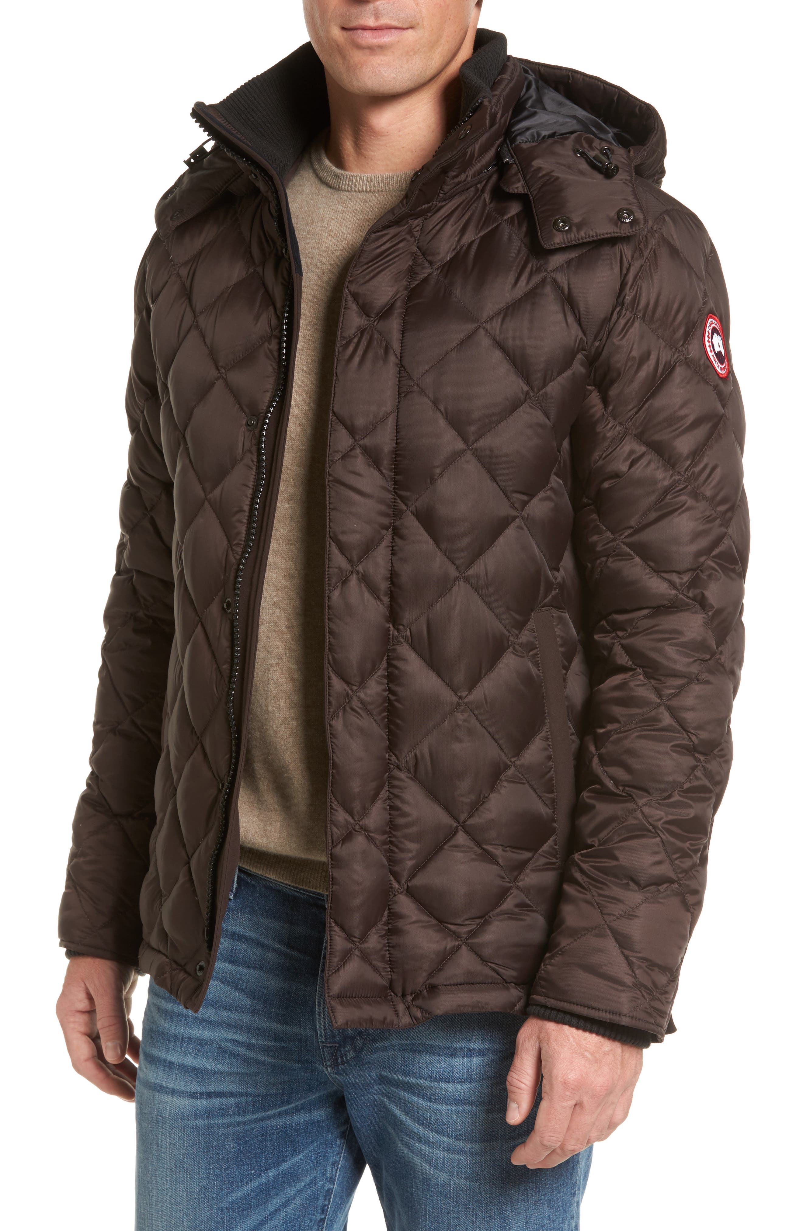 Canada Goose Hendriksen Slim Fit Quilted Down Coat, Brown