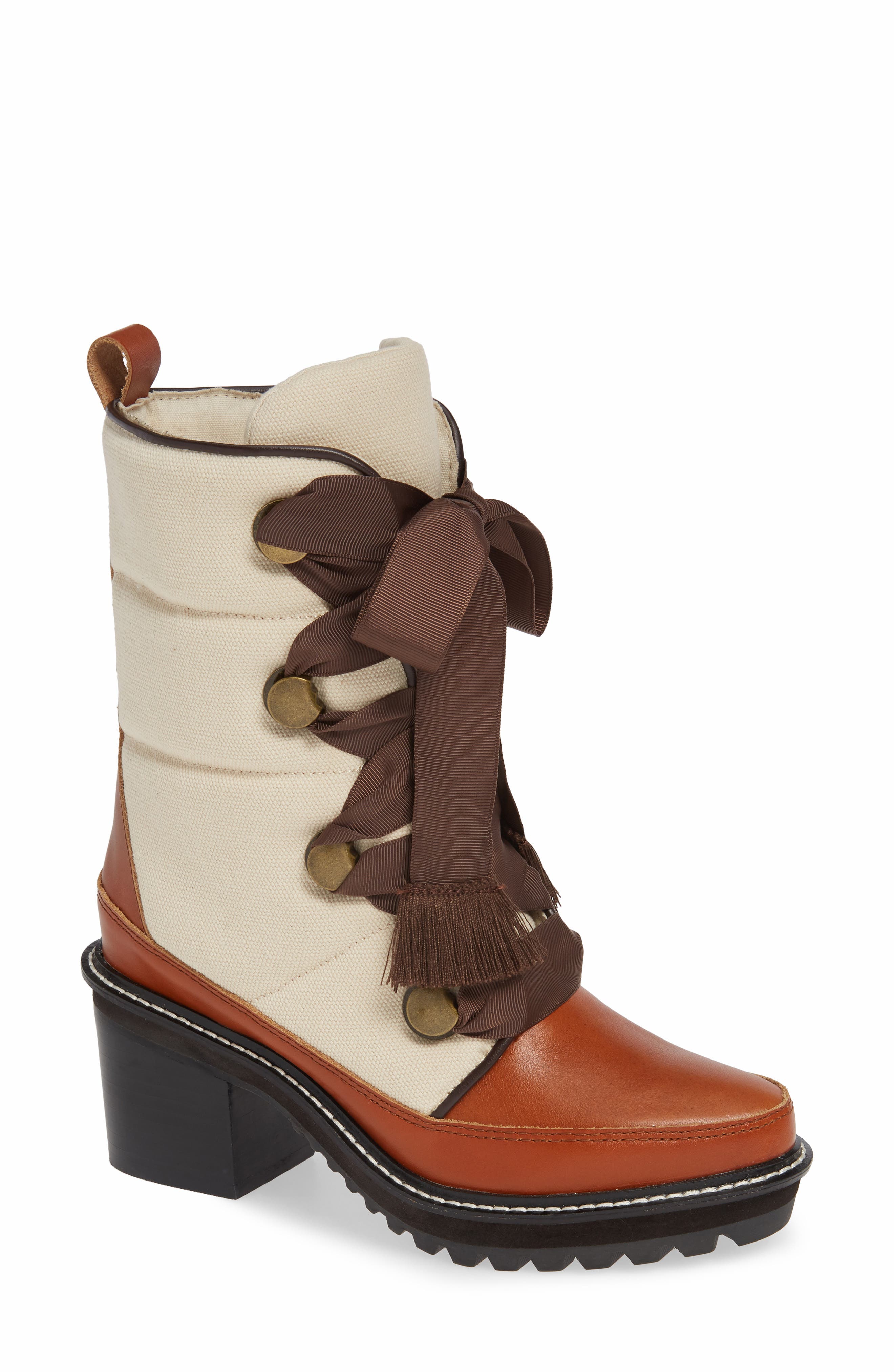 Kelsi Dagger Brooklyn Puffin Lug Sole Boot- Ivory