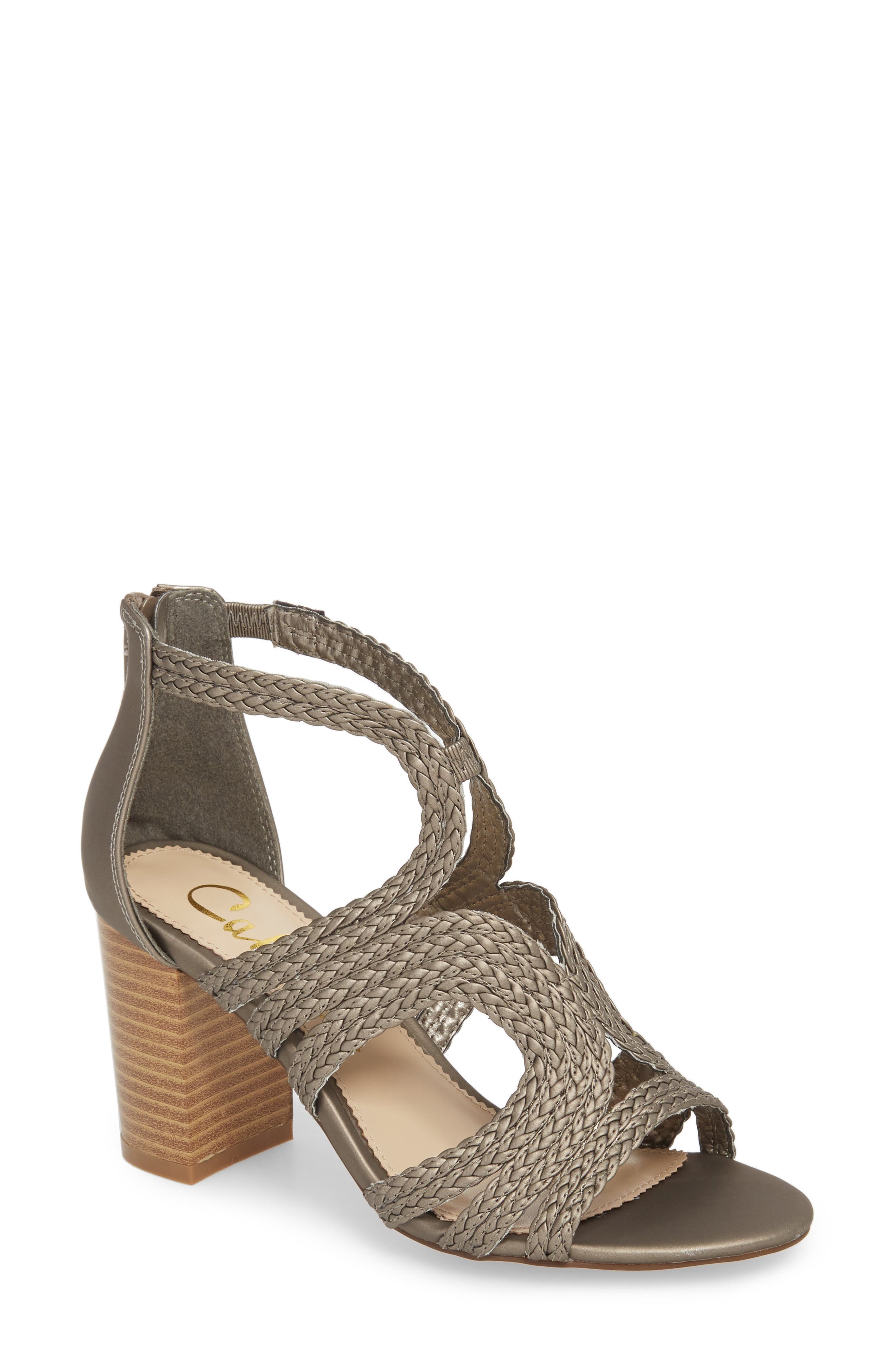 Callisto Shindig Block Heel Sandal, Metallic