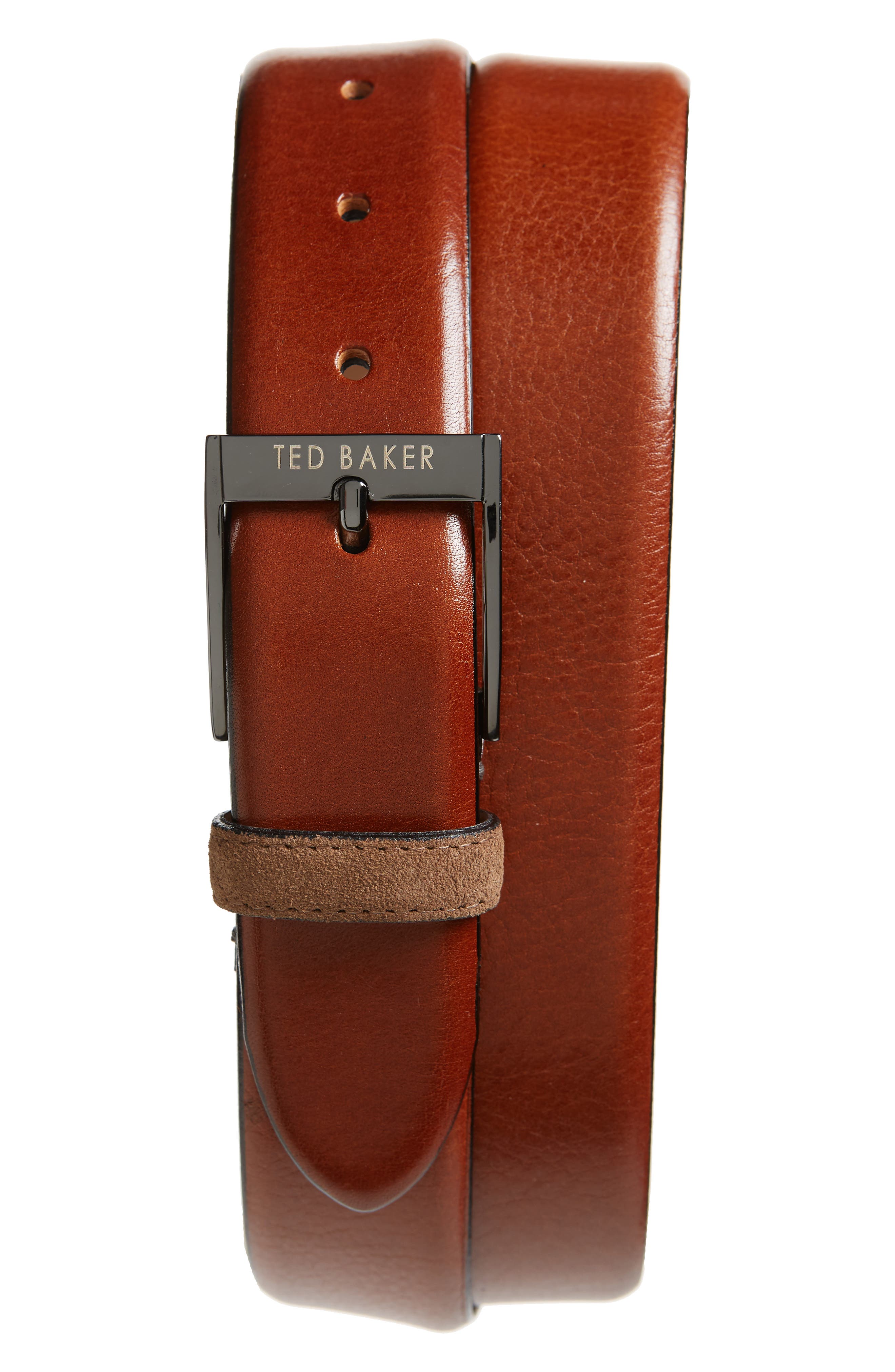 Ted Baker London Pests Leather Belt, Tan