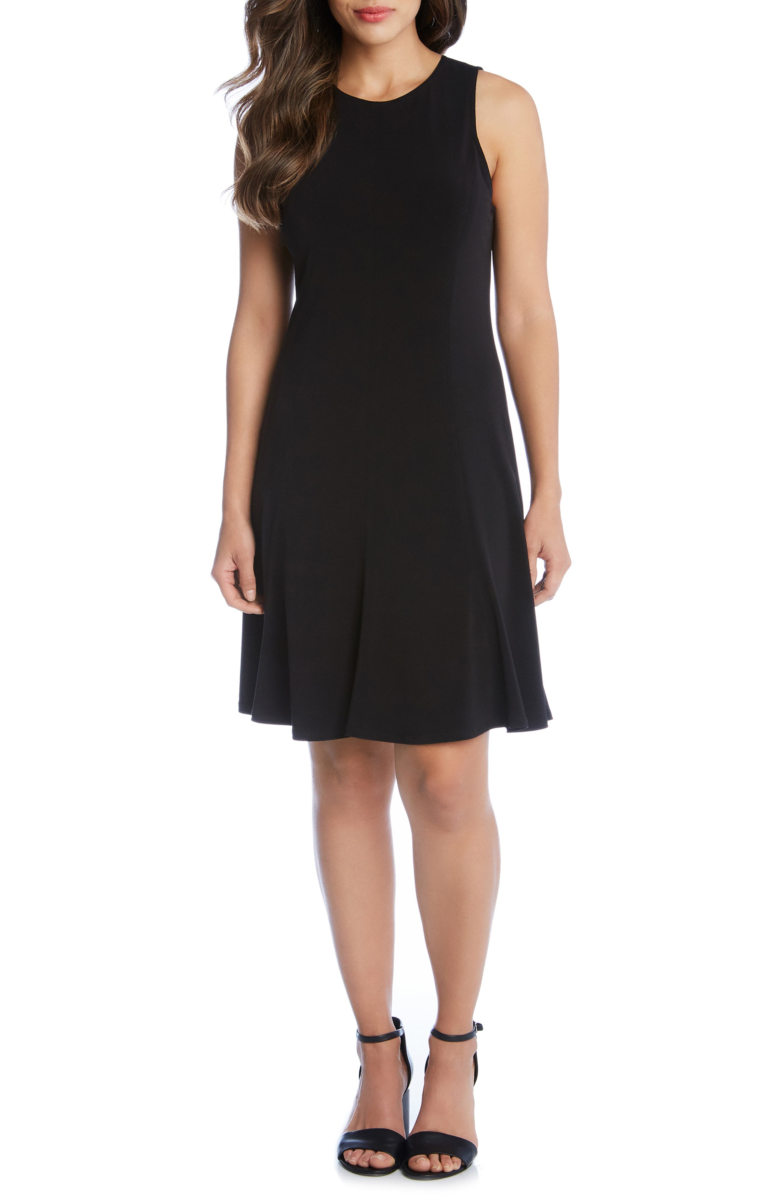 Karen Kane Sleeveless A-Line Dress, Black