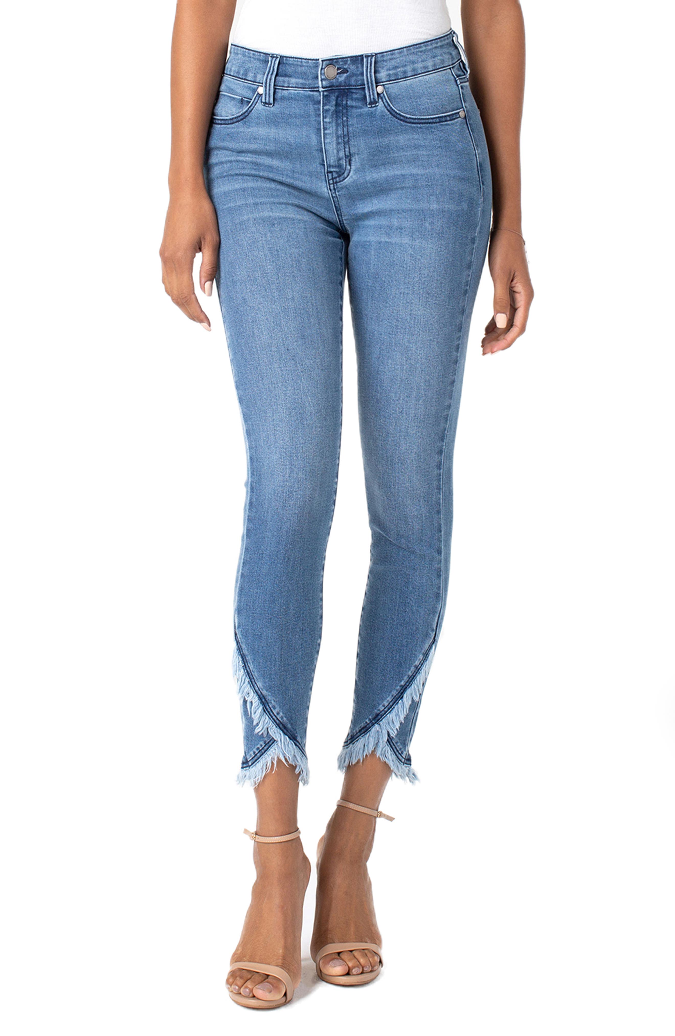 Liverpool Jeans ABBY SCALLOP HEM CROP SKINNY JEANS