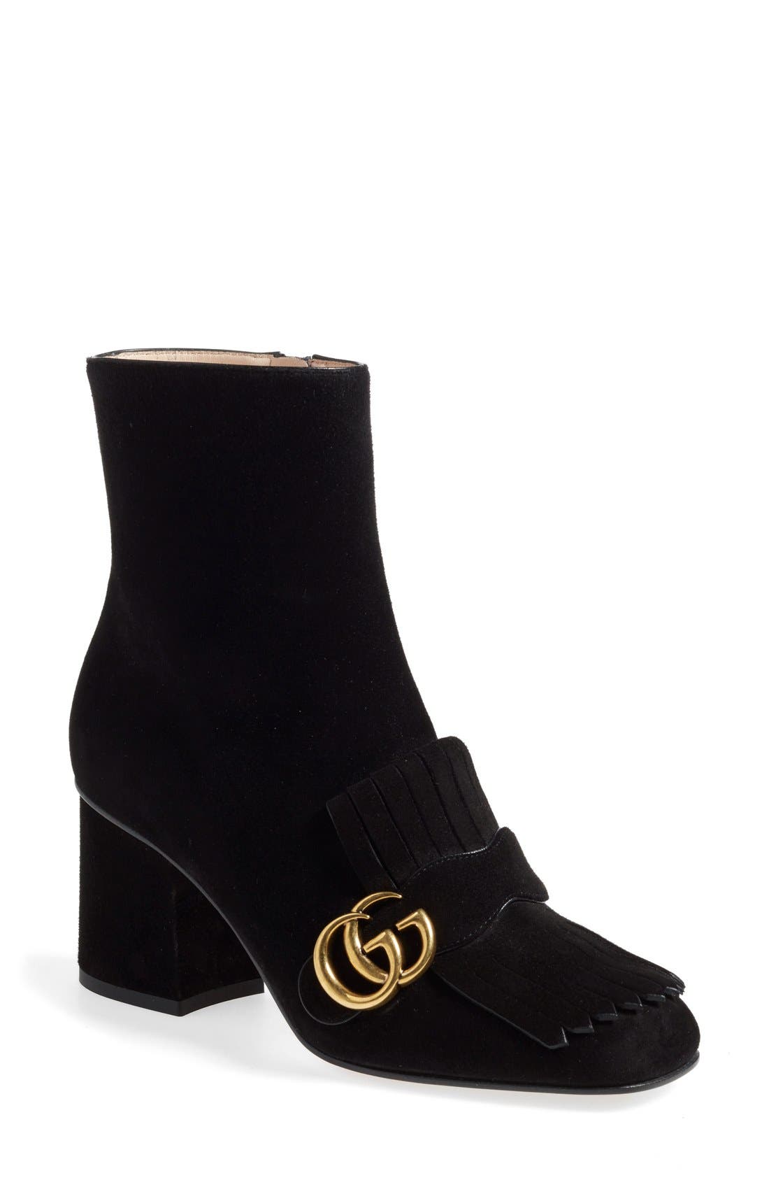 Gucci Gg Marmont Fringe Bootie