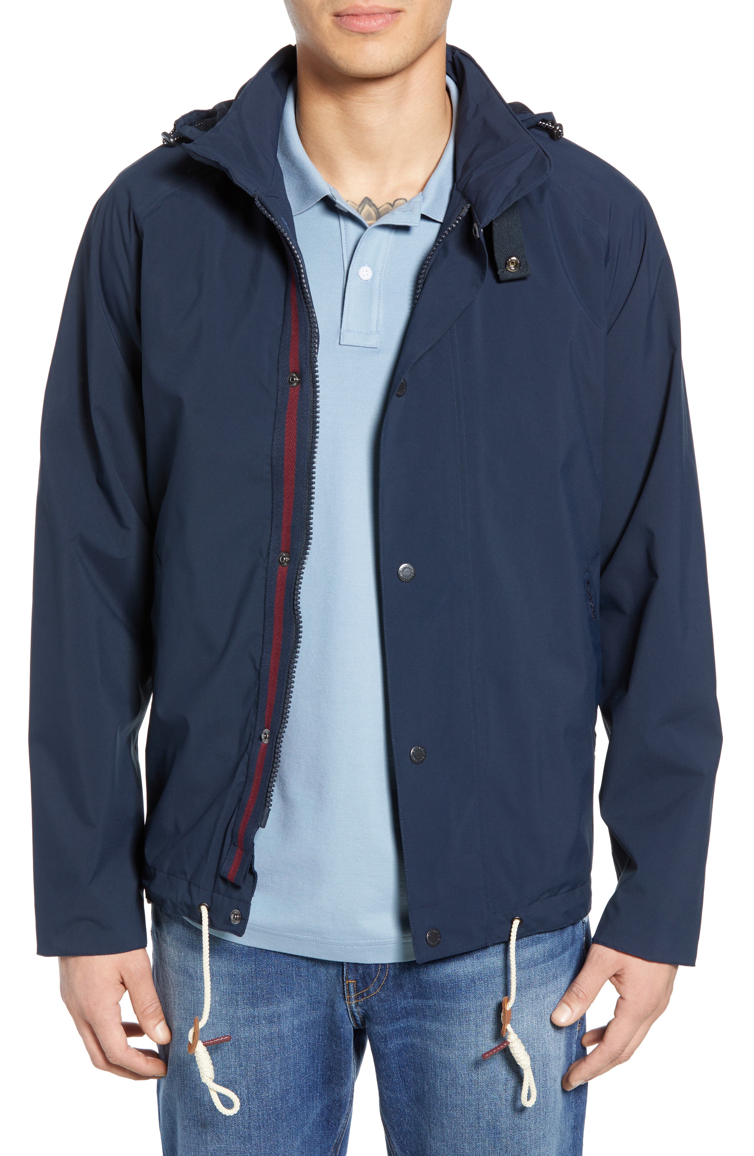 Barbour Clanfield Waterproof Hooded Jacket, Blue