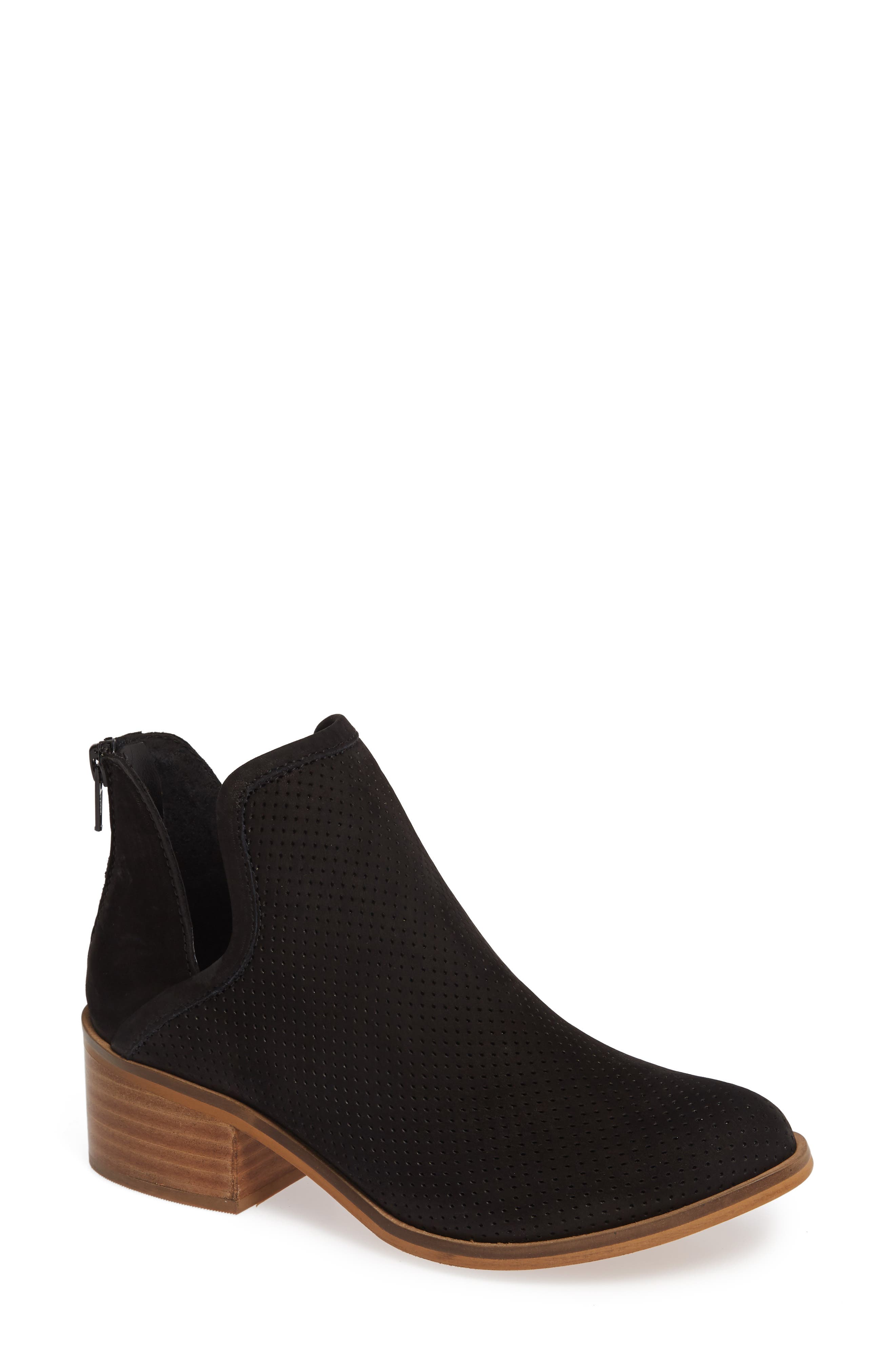 Steve Madden Lancaster Perforated Bootie- Black